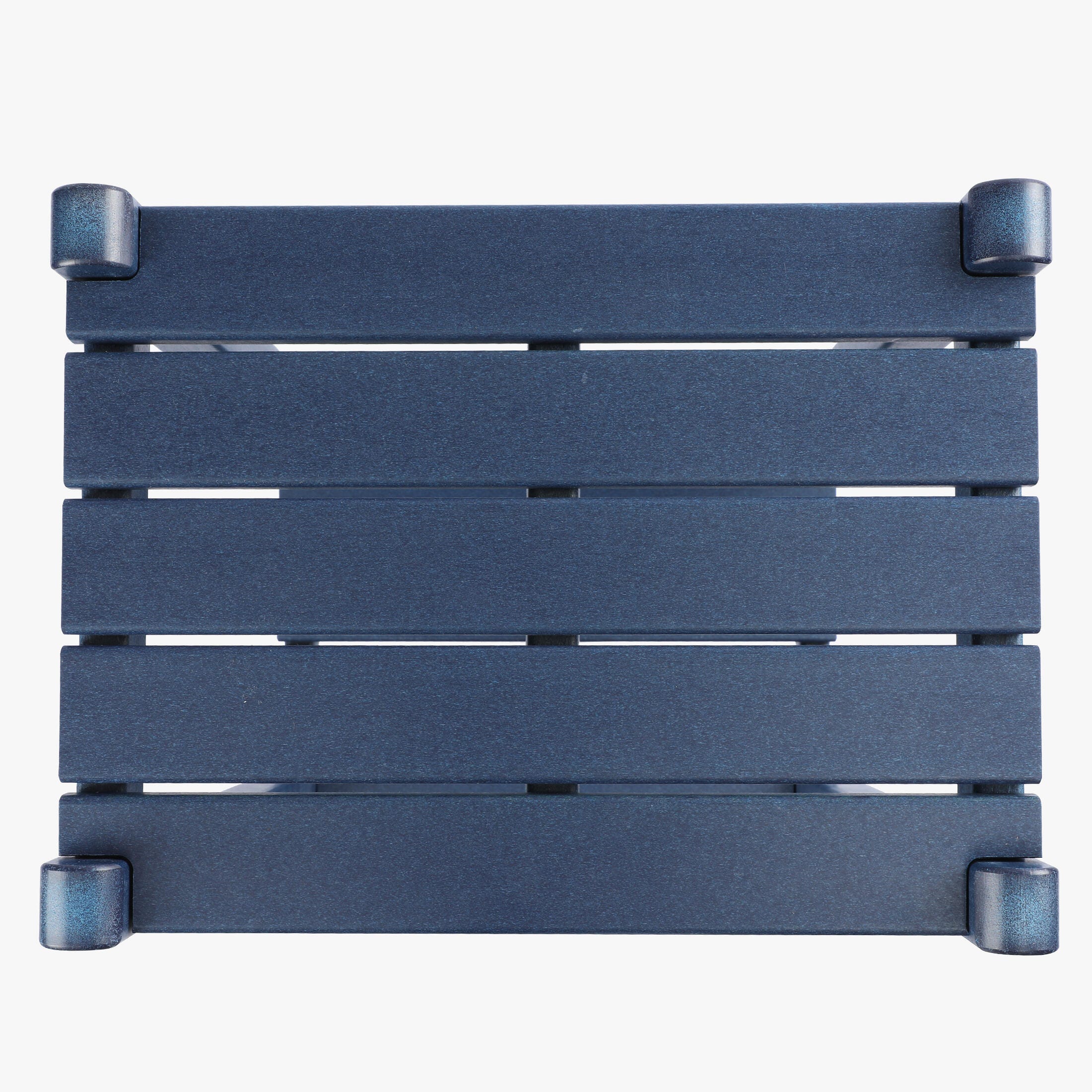 Westin Furniture Otto Outdoor Two Shelf Side Table, Navy Blue, large