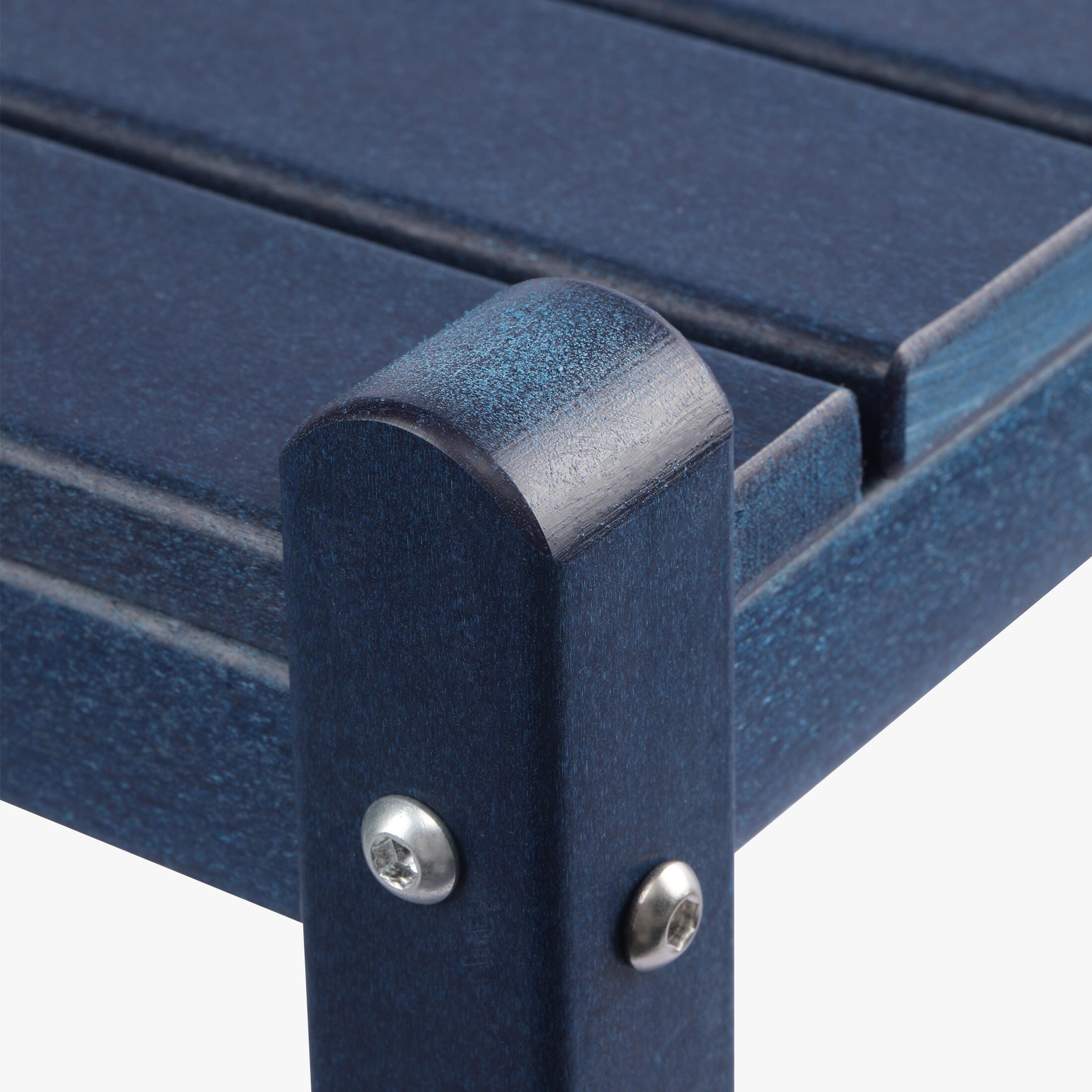 Westin Furniture Otto Outdoor Two Shelf Side Table, Navy Blue, large