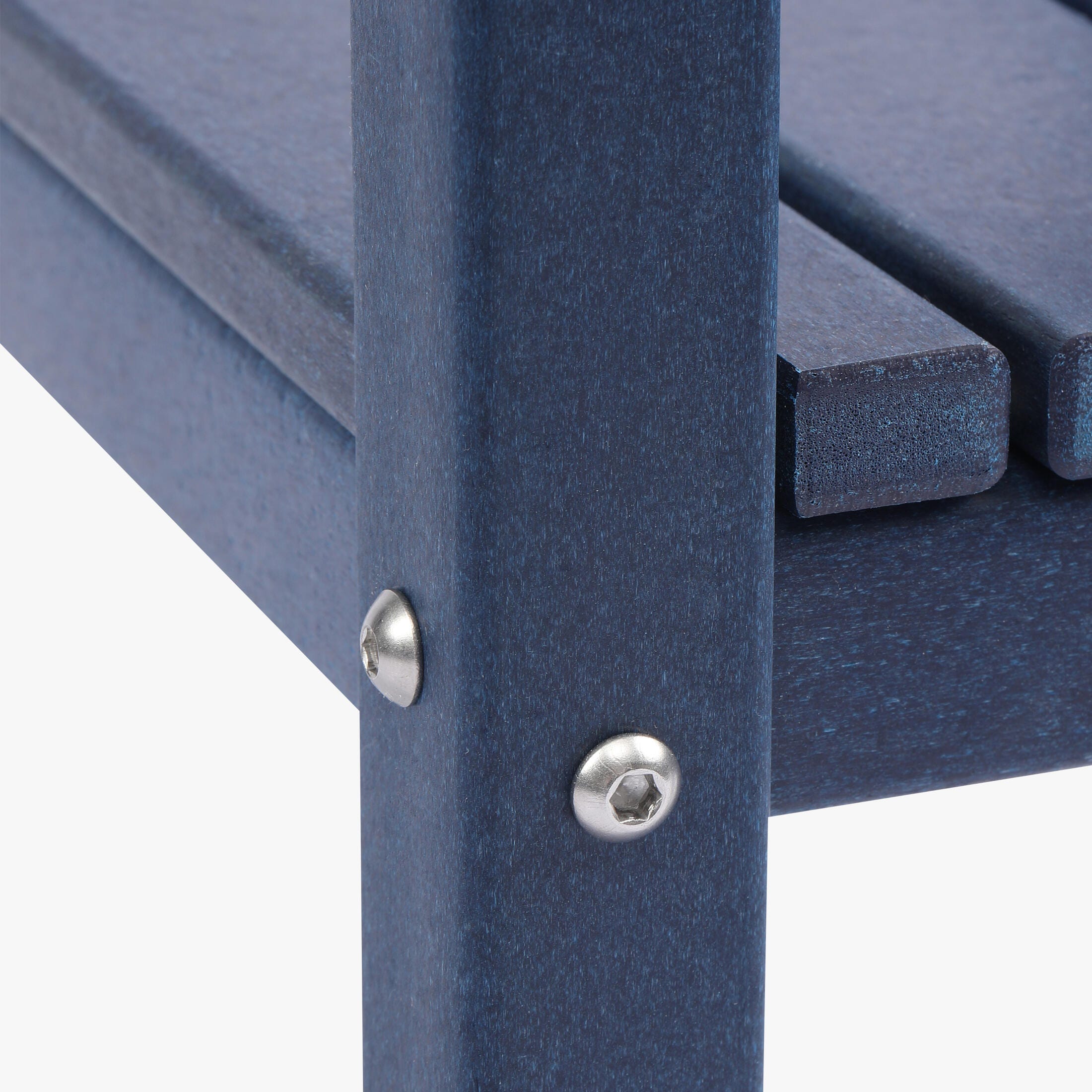 Westin Furniture Otto Outdoor Two Shelf Side Table, Navy Blue, large