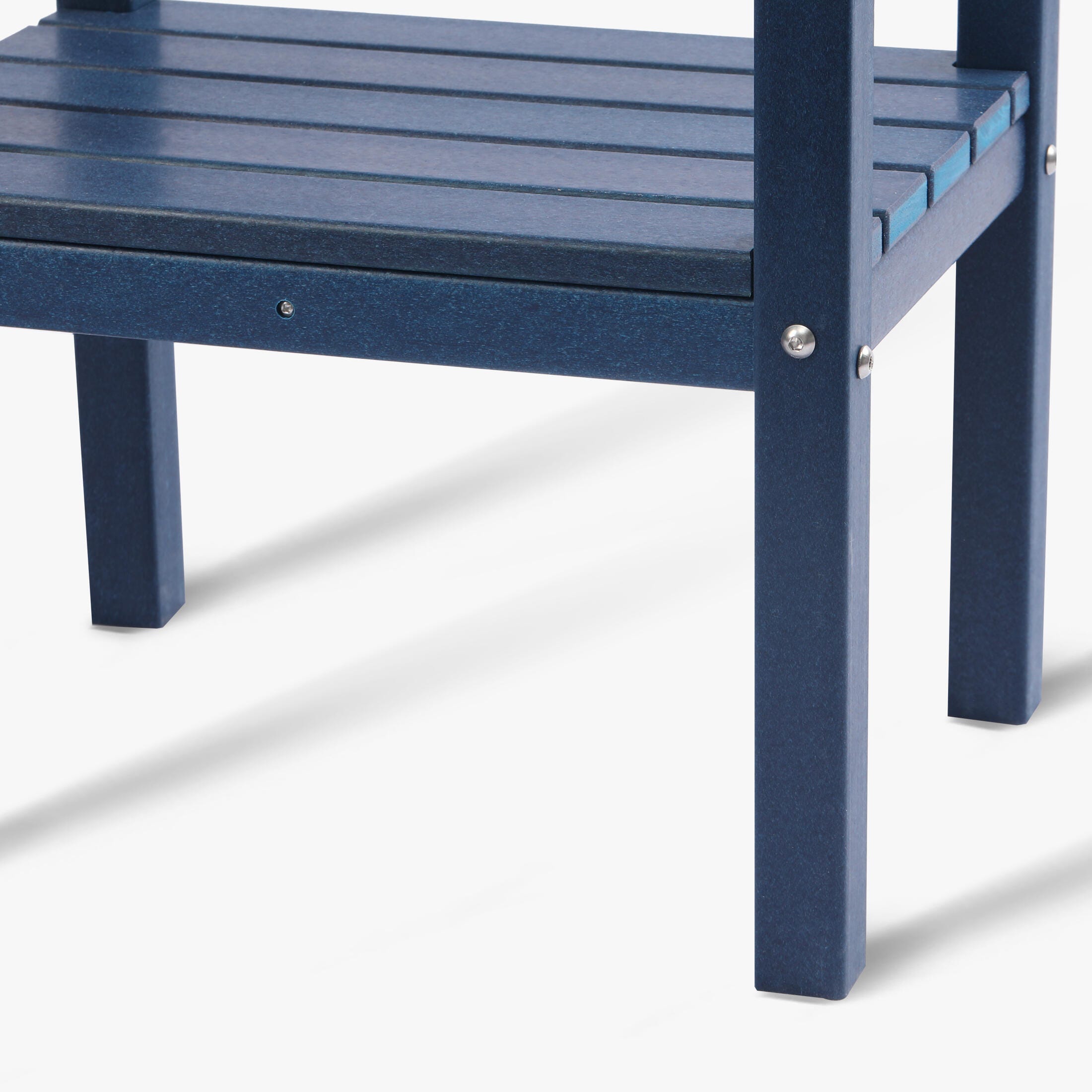 Westin Furniture Otto Outdoor Two Shelf Side Table, Navy Blue, large