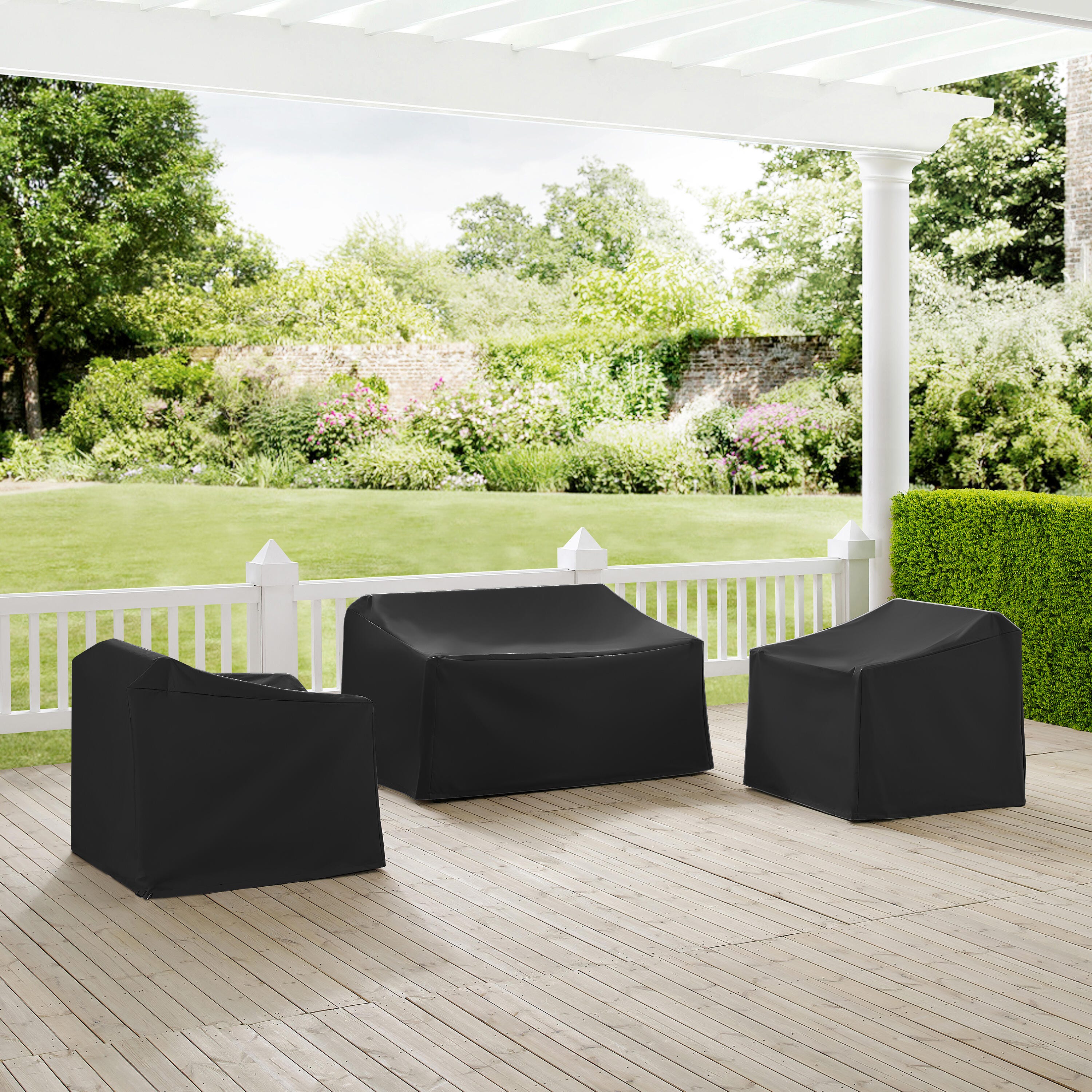 Crosley Furniture Outdoor Loveseat and 2 Chair Covers, , rollover