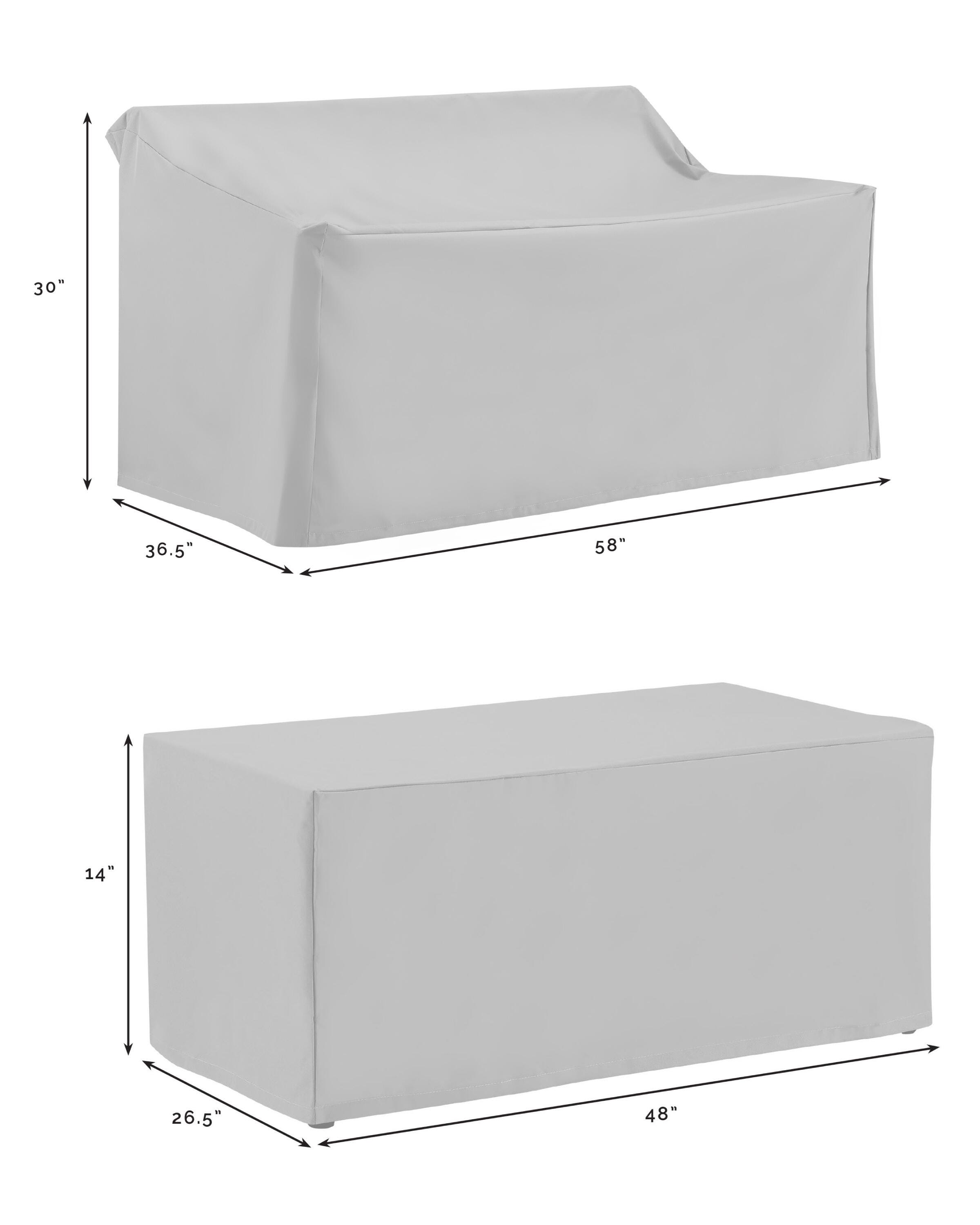 Crosley Furniture Outdoor 2 Loveseats with Coffee Table Cover, , large