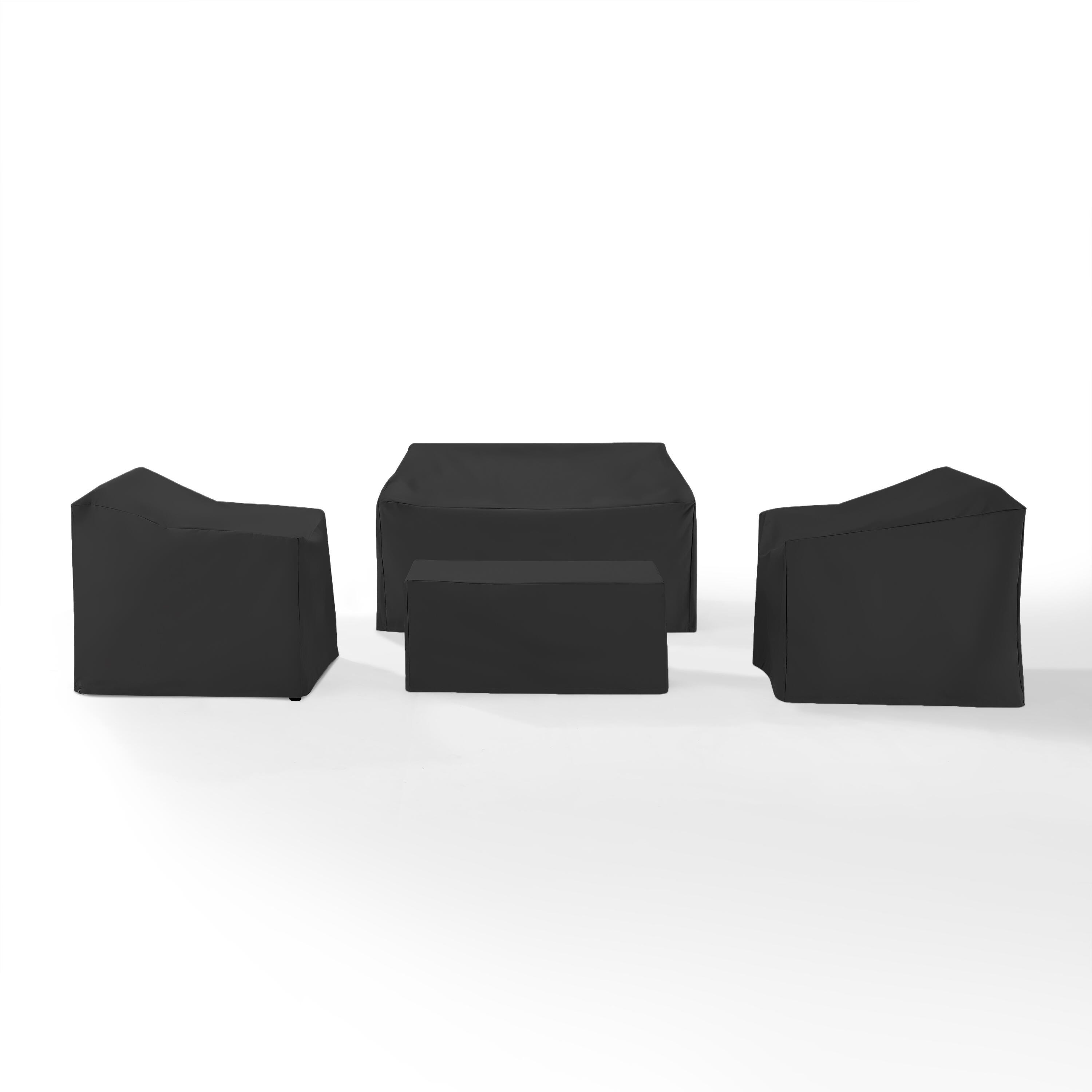 Crosley Furniture Outdoor Loveseat and 2 Chairs with Coffee Table Furniture Cover Set, , large