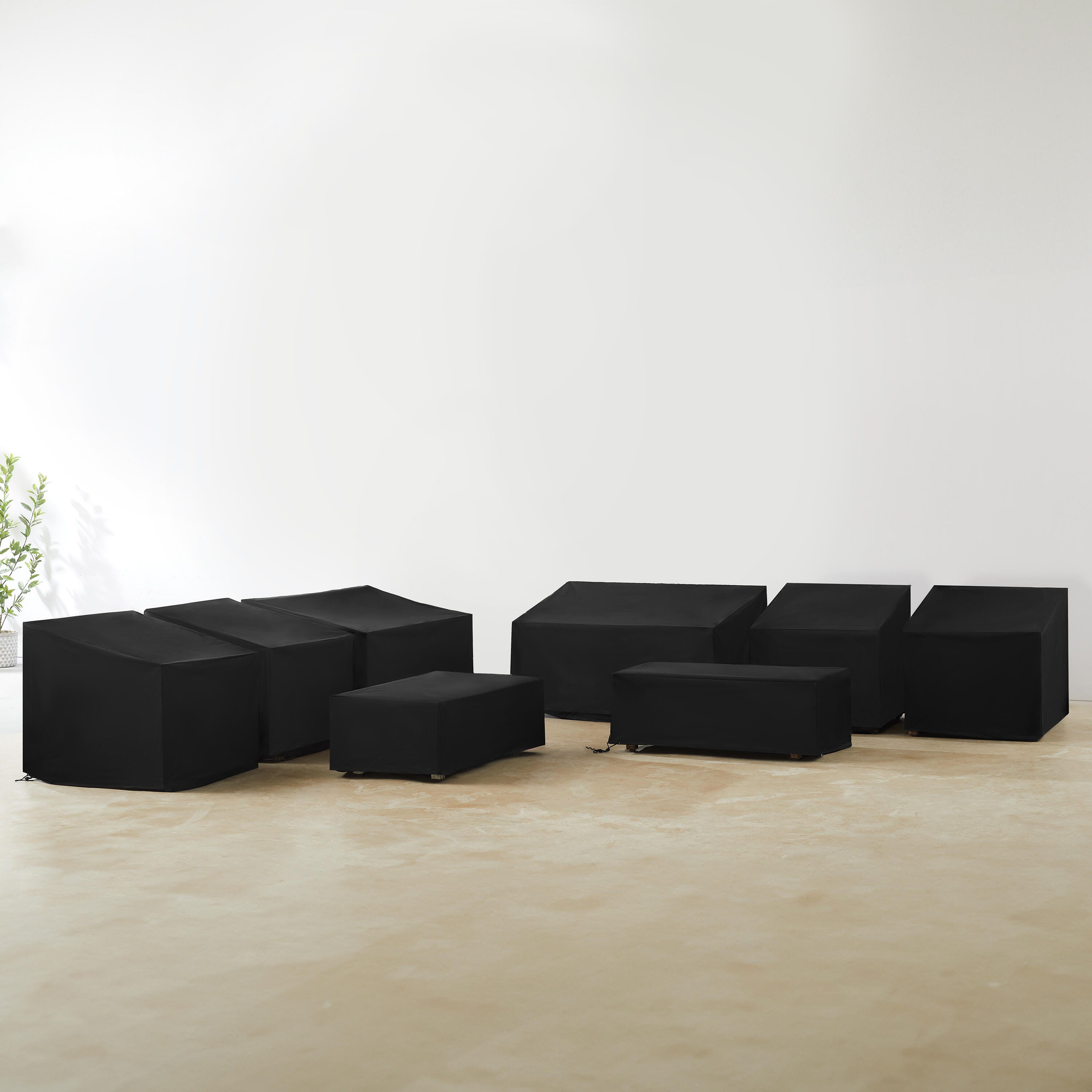 Crosley Furniture Outdoor 2 Loveseats and 4 Chairs with 2 Coffee Tables Furniture Cover, , rollover