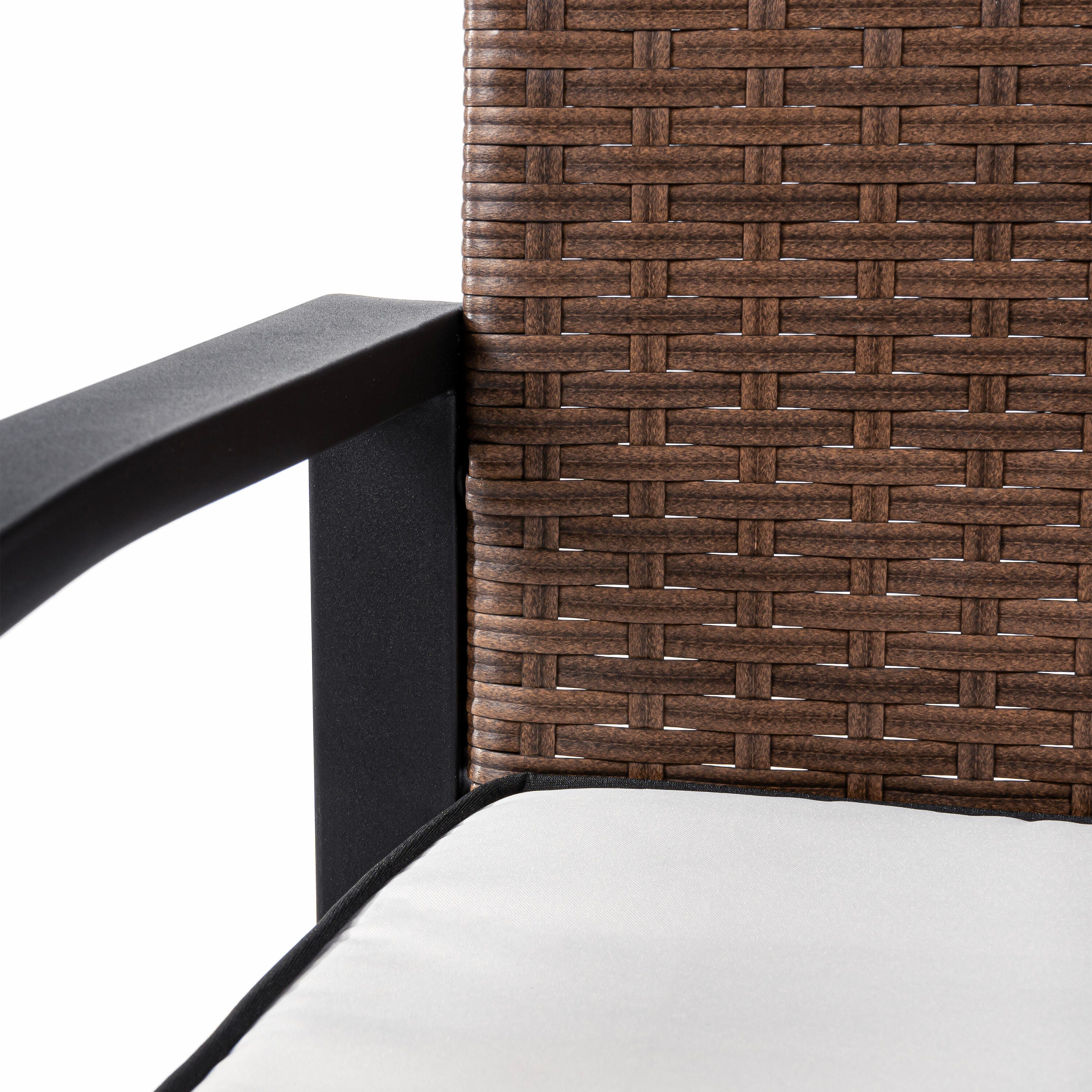 JONATHAN Y Selby 2 Outdoor Lounge Chairs and Side Table, Gray/Brown, large