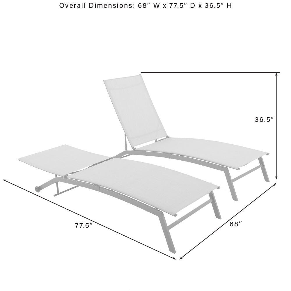 Weaver Outdoor Sling Chaise Lounge Chairs, , large