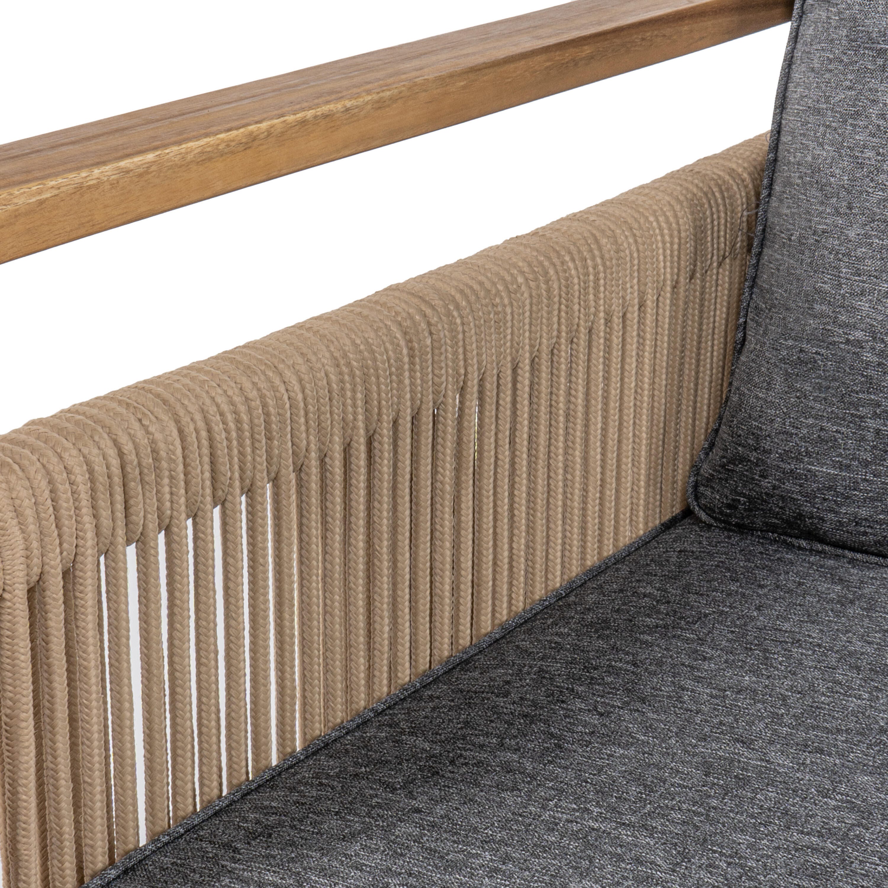 JONATHAN Y Gable Outdoor Sofa, Teak Brown, large