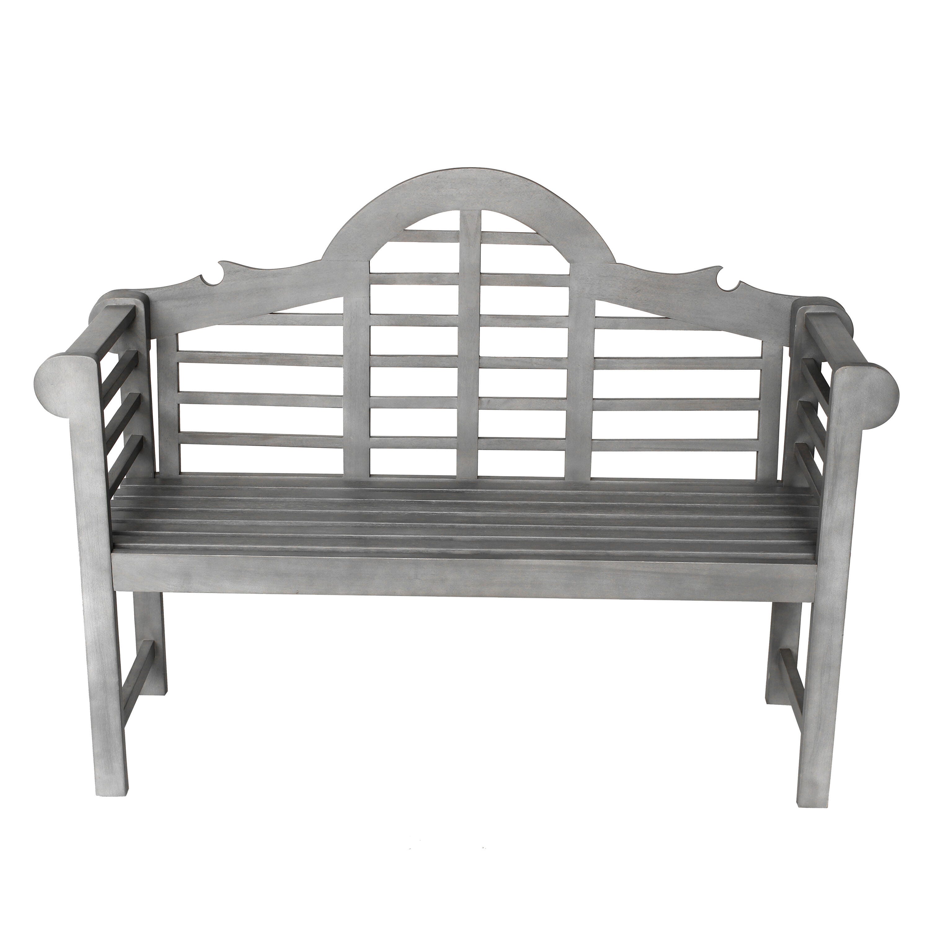 JONATHAN Y Lutyens Outdoor Bench, Gray, large