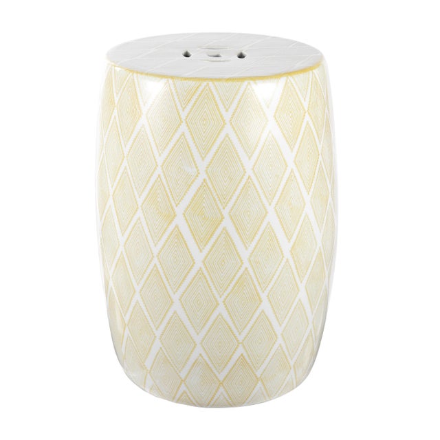 Jonathan Y Moroccan Diamonds Drum Outdoor Garden Stool