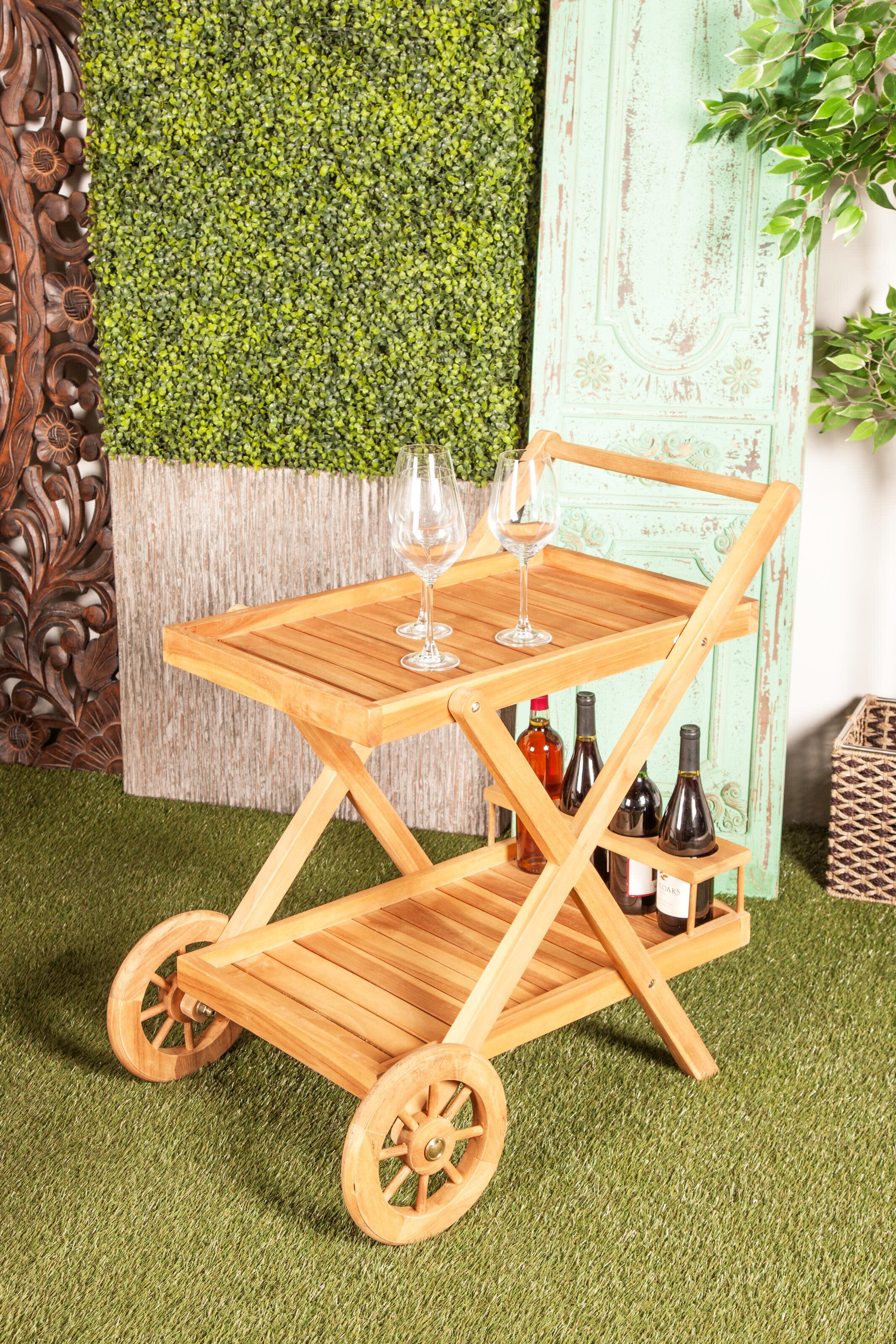 Bayberry Lane Rolling Bar Cart, , rollover