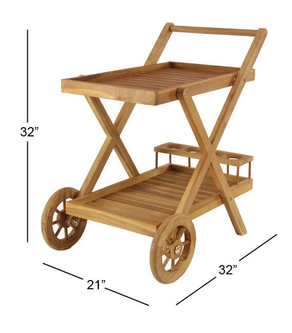 Bayberry Lane Rolling Bar Cart, , large