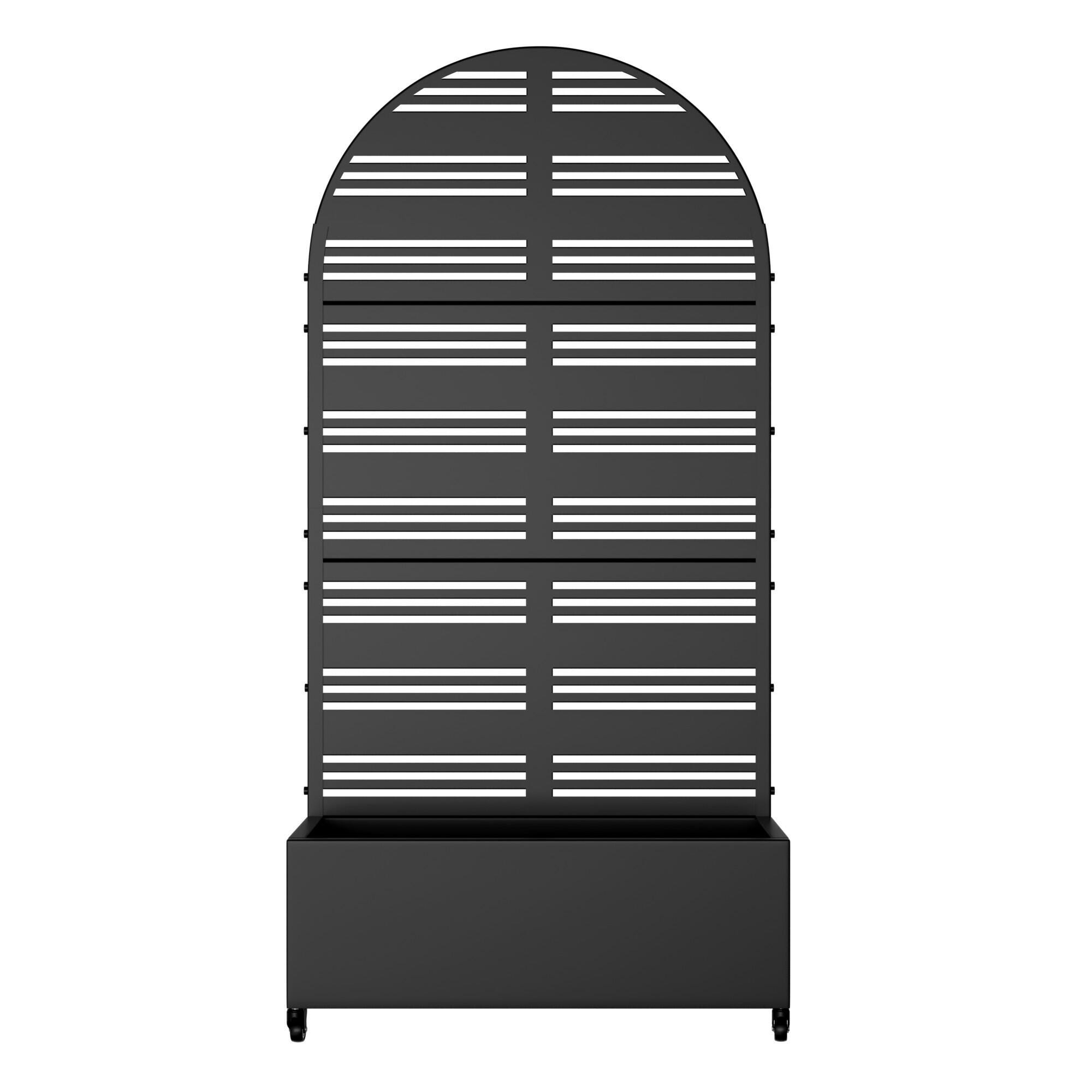 Dovelina Tranquilbreeze Arched Outdoor Trellis With Planter Box, , large