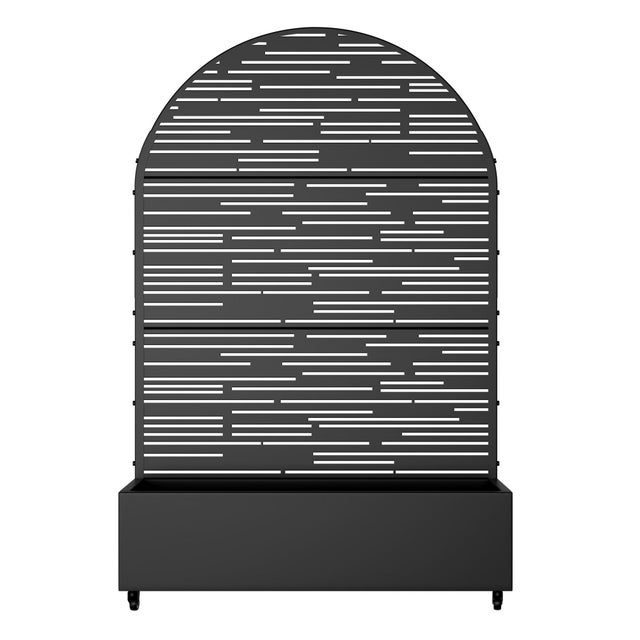 Dovelina Tranquilbreeze Arched Outdoor Trellis With Planter Box