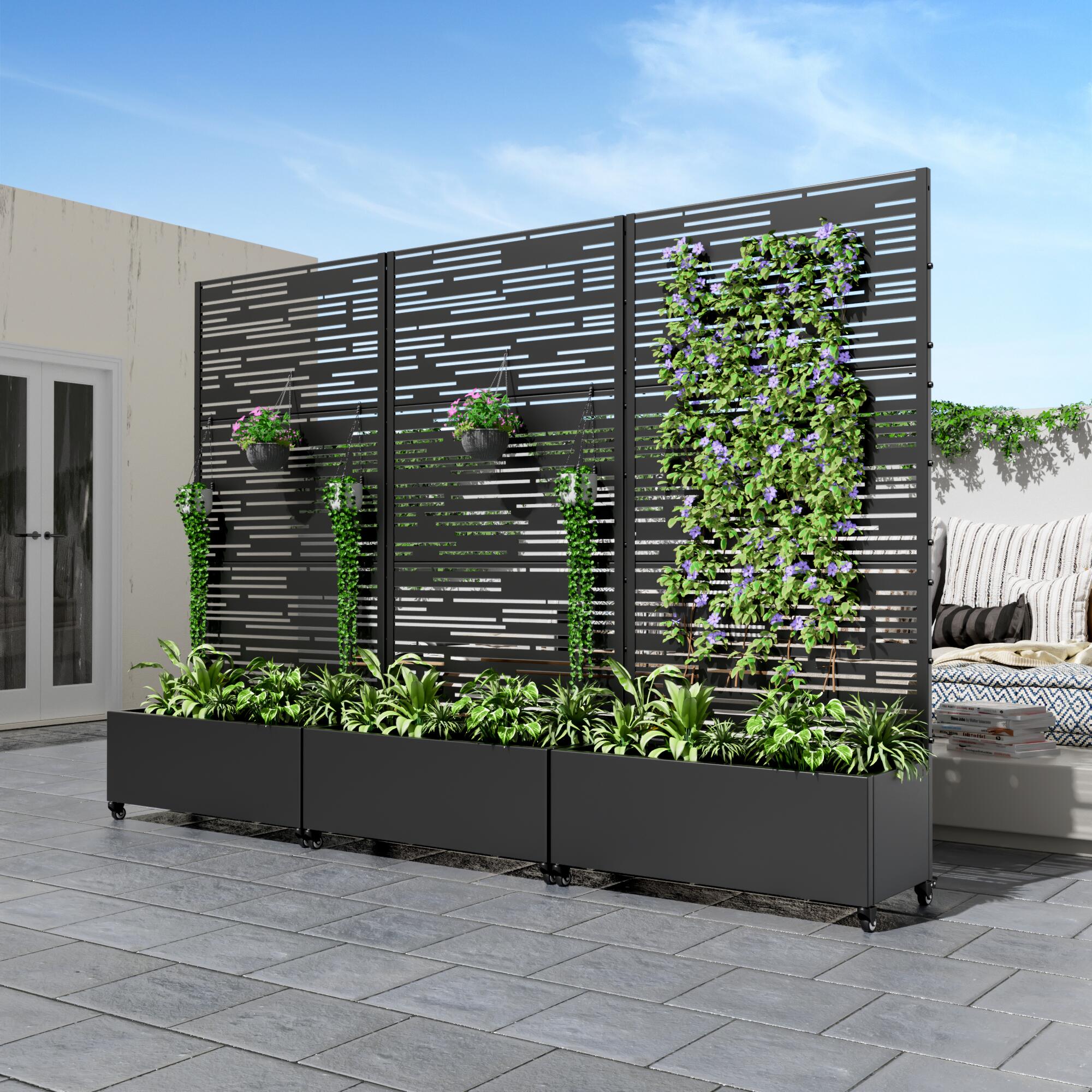Dovelina Tranquilbreeze Outdoor Trellis With Planter Box, , rollover