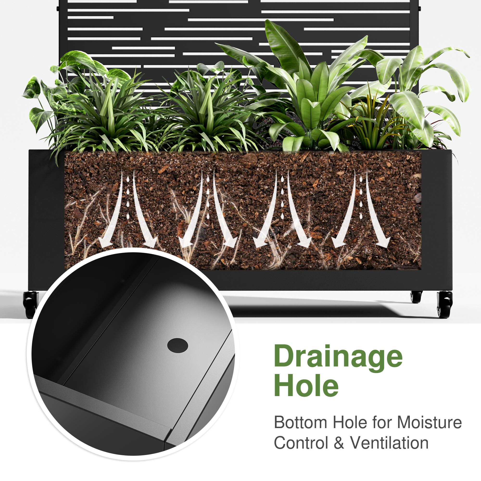 Dovelina Tranquilbreeze Outdoor Trellis With Planter Box, , large