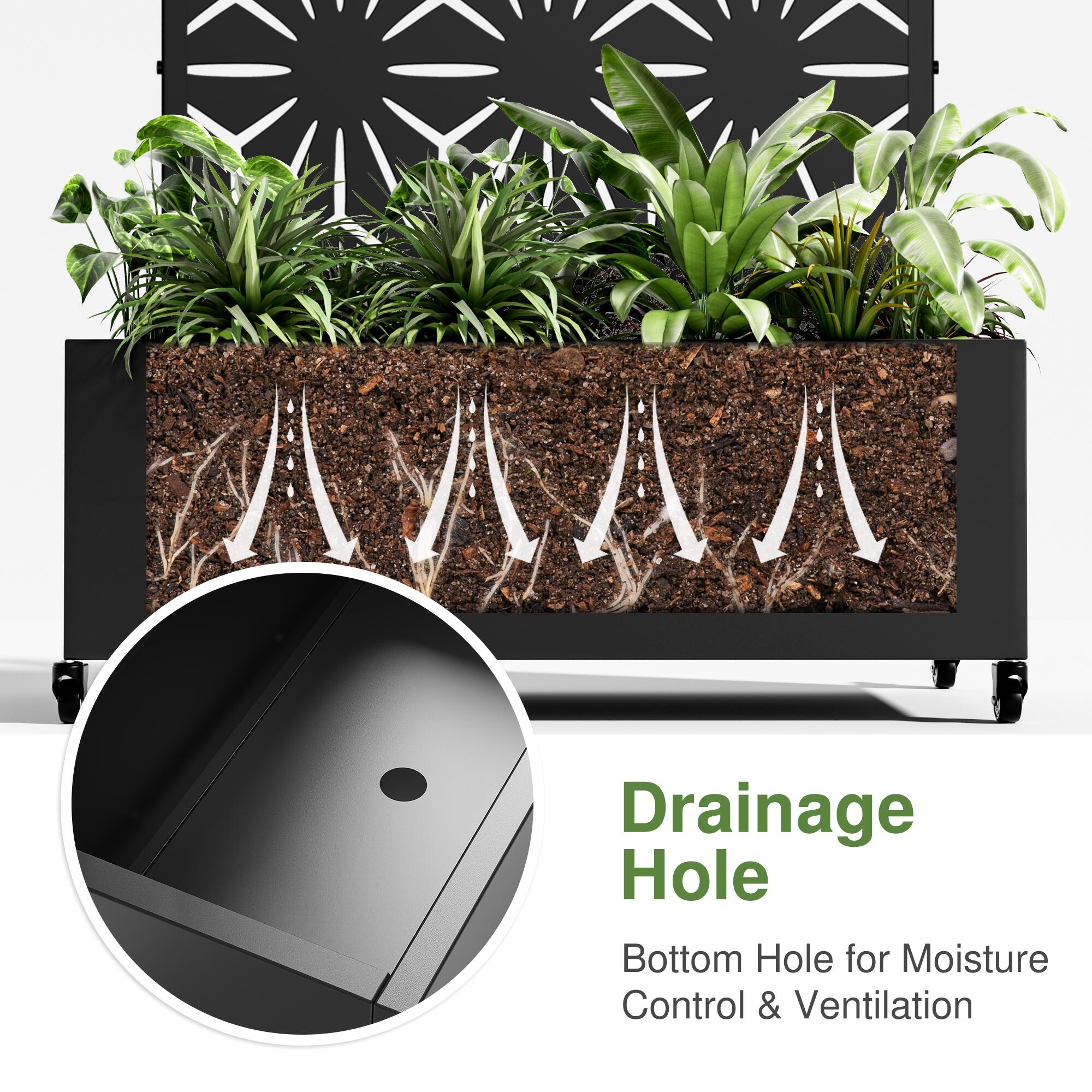 Dovelina Tranquilbreeze Outdoor Trellis With Planter Box In Star Pattern, , large