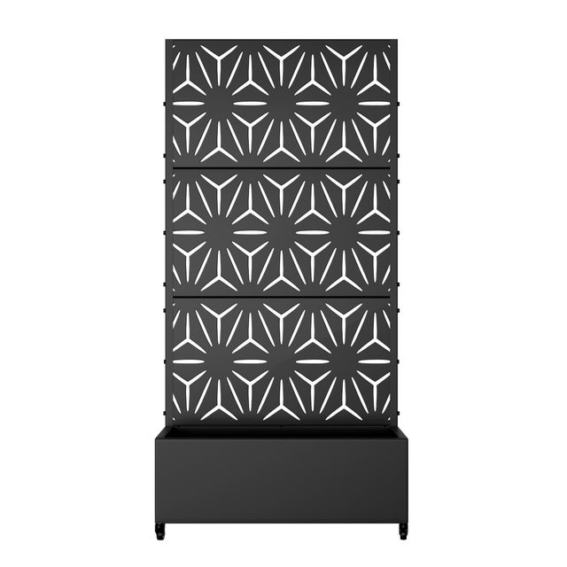 Dovelina Tranquilbreeze Outdoor Trellis With Planter Box In Star Pattern
