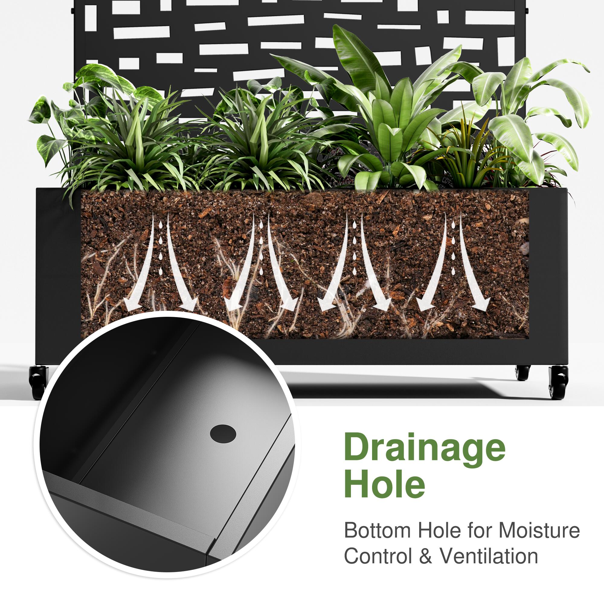 Dovelina Tranquilbreeze Outdoor Trellis With Planter Box In Street Pattern, , large