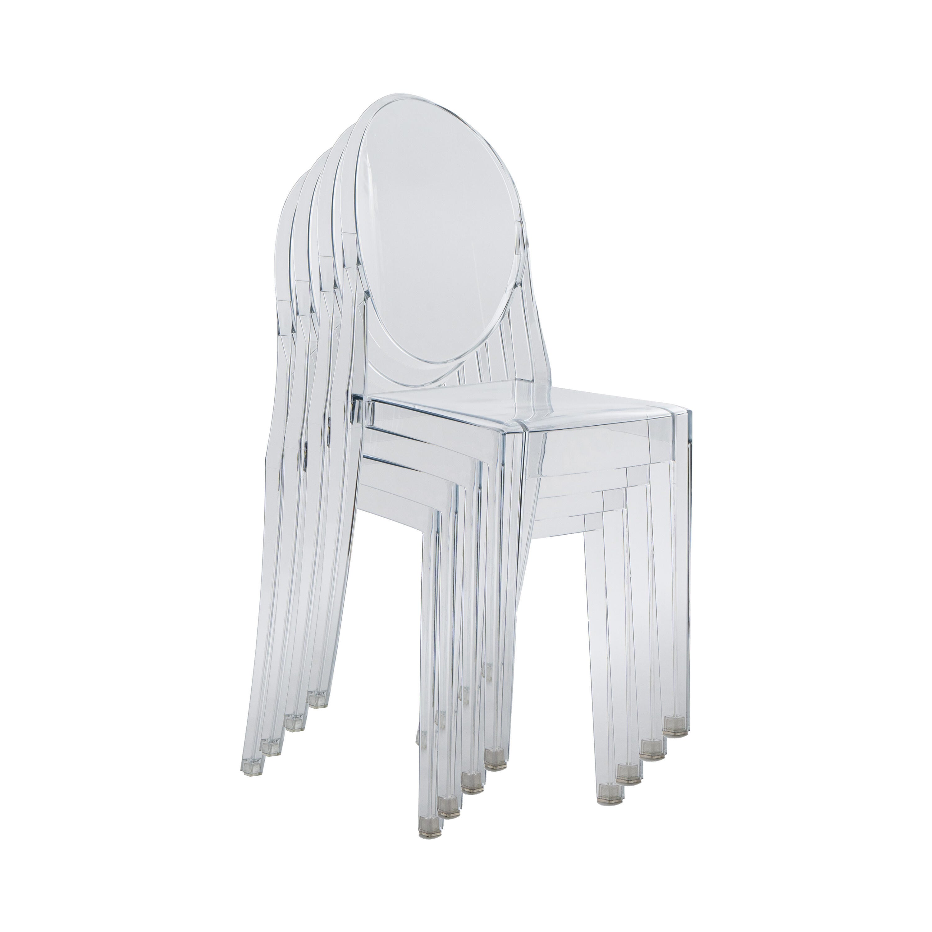 Techni Home Ghost Stackable Outdoor Dining Chairs (Set of 4), , large