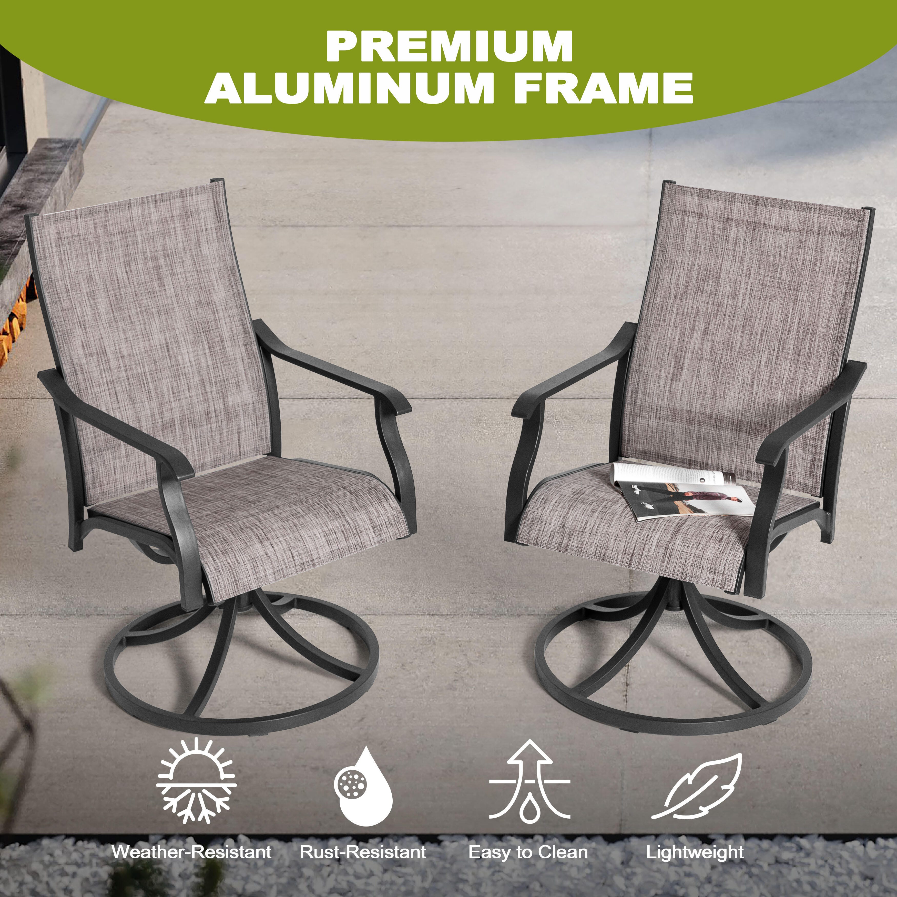 Nuu Garden Outdoor Swivel Lounge Chair (Set of 2), , large