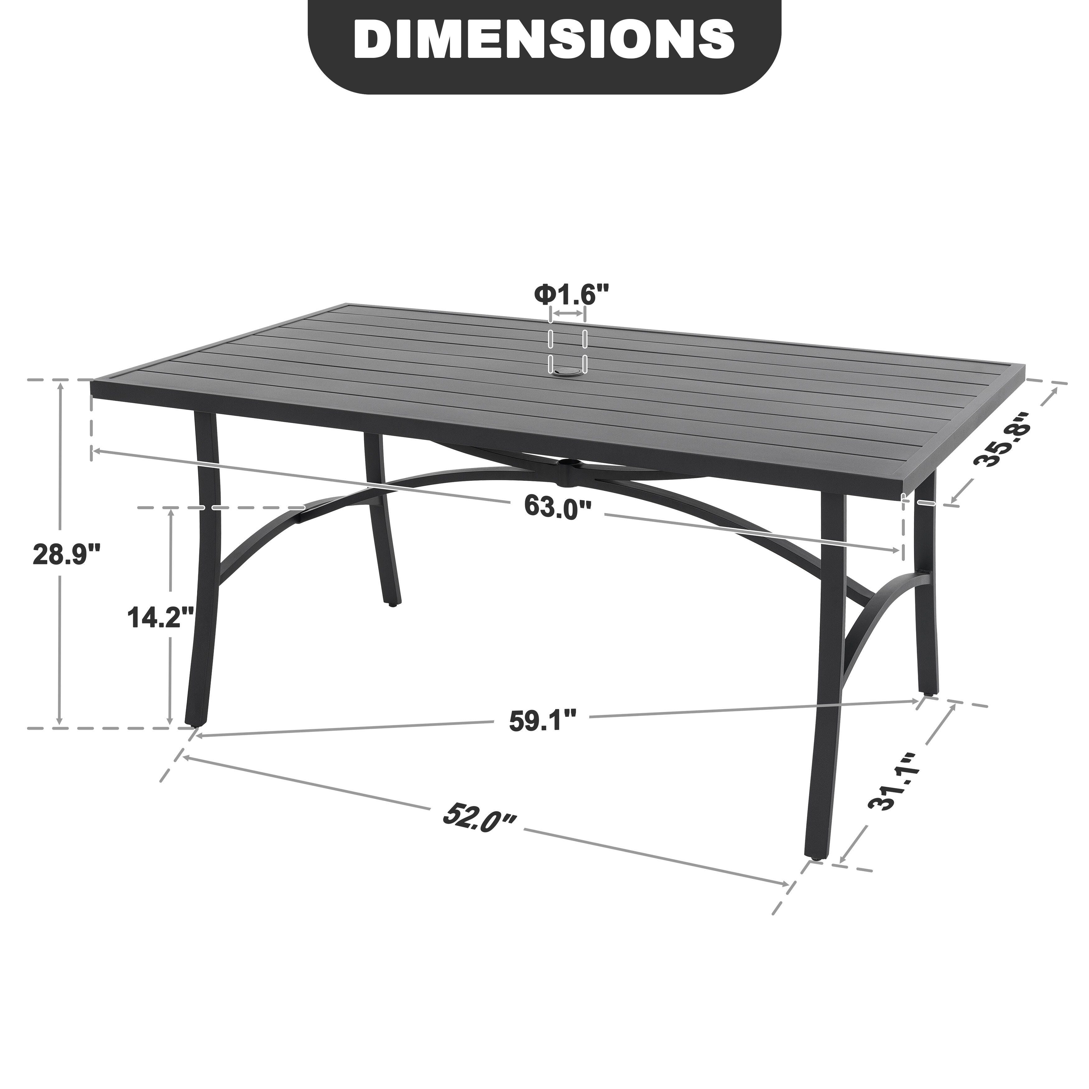 Nuu Garden Outdoor Dining Table, , large