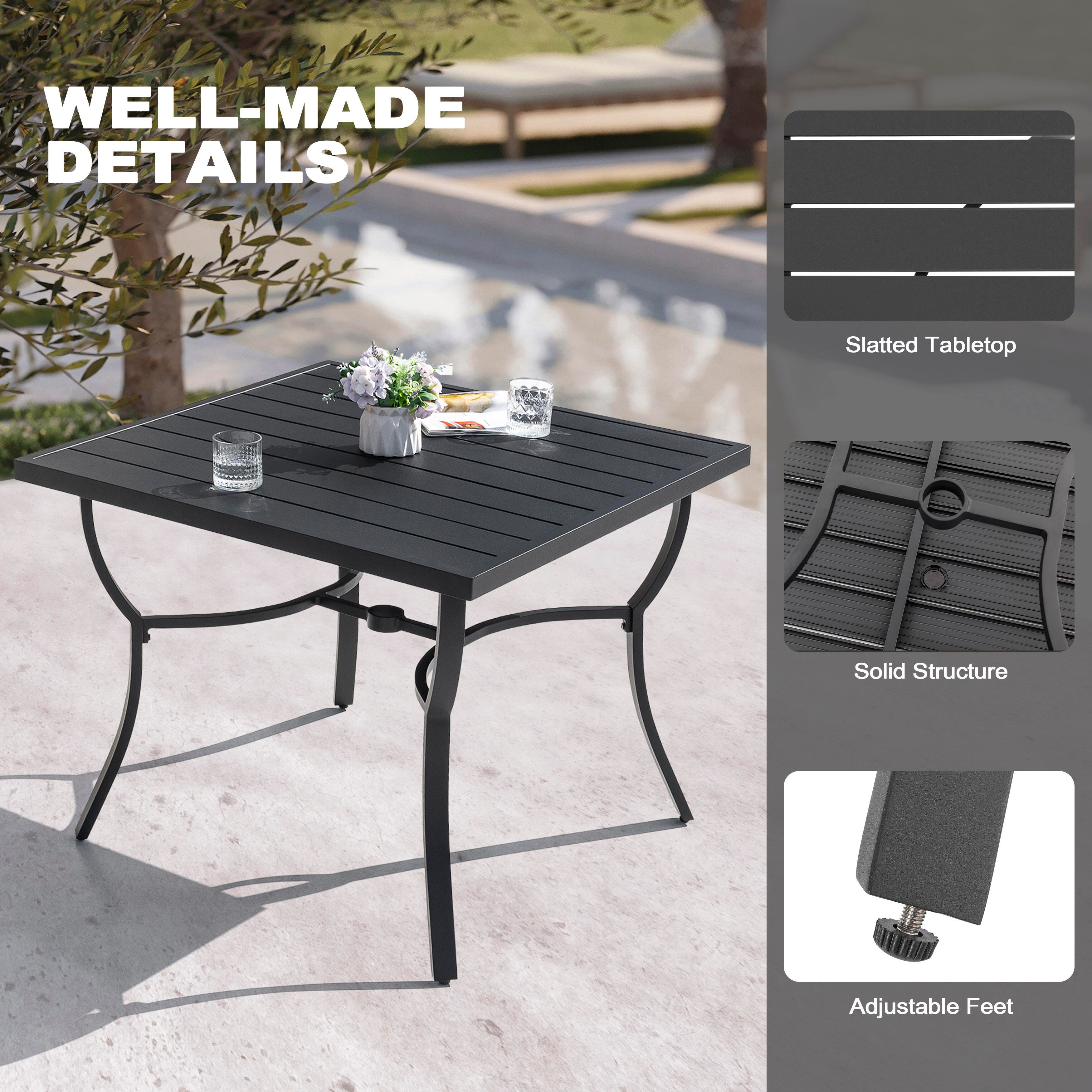 Nuu Garden Outdoor Square Dining Table, , large