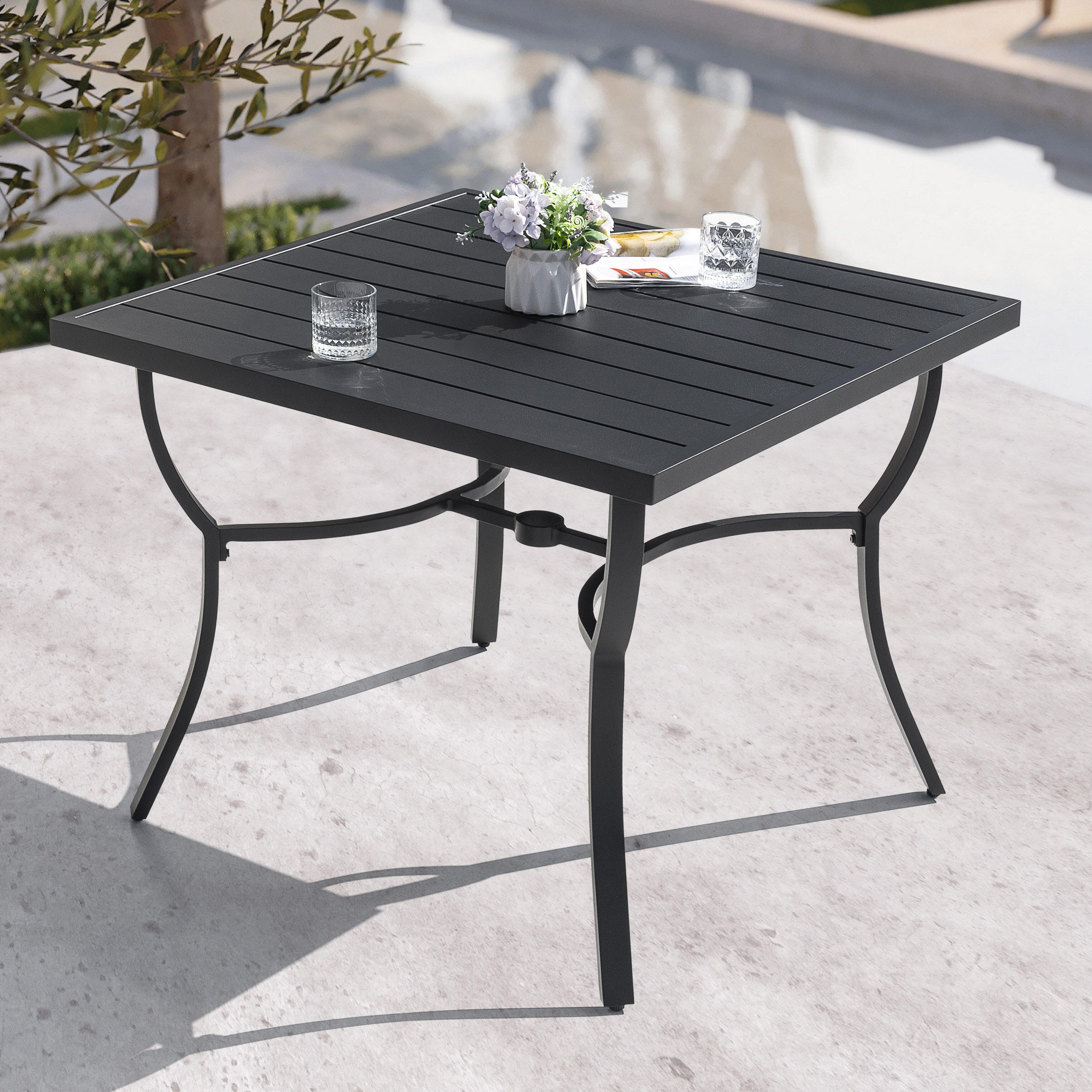 Nuu Garden Outdoor Square Dining Table, , large