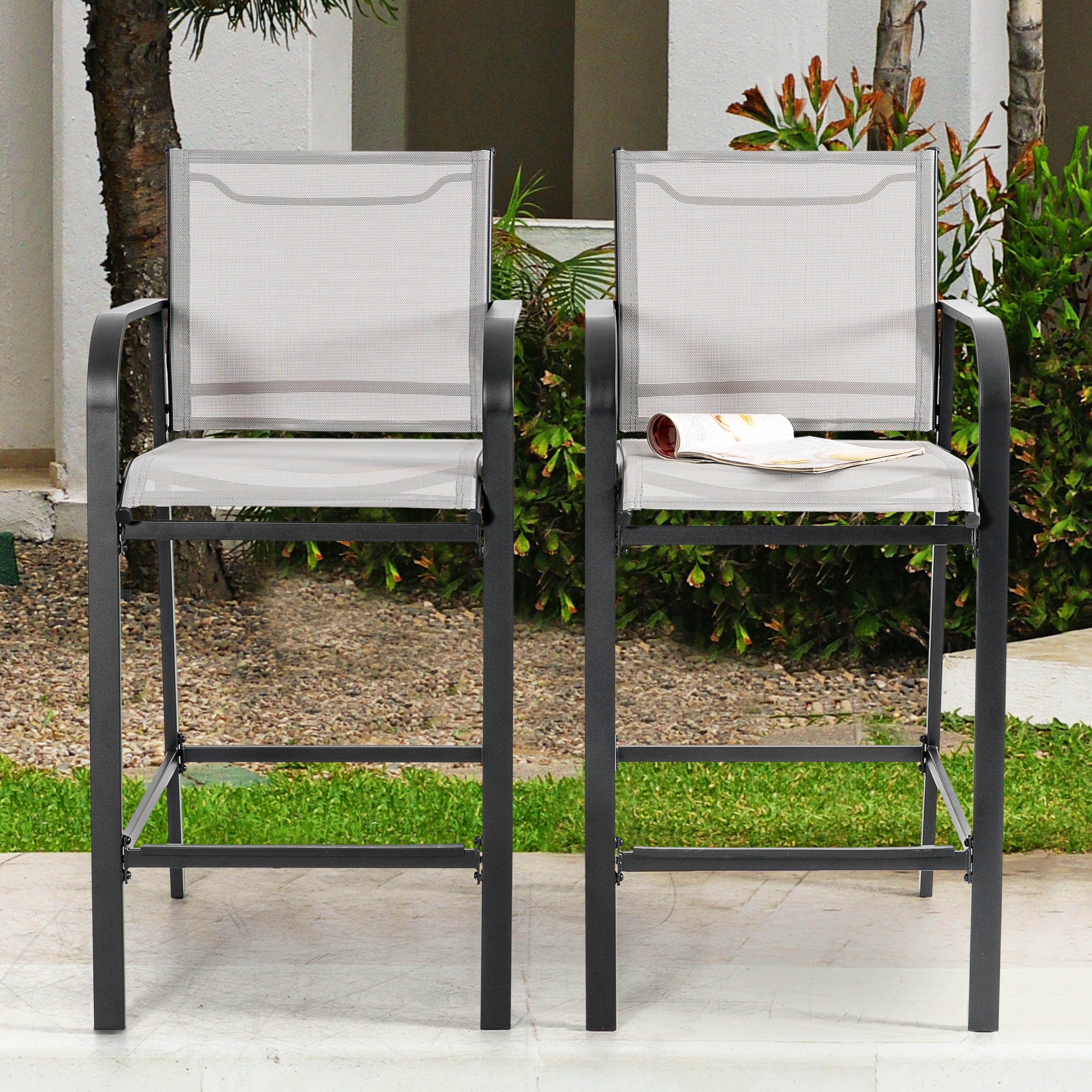 Nuu Garden Outdoor Bar Stools (Set of 2), , large