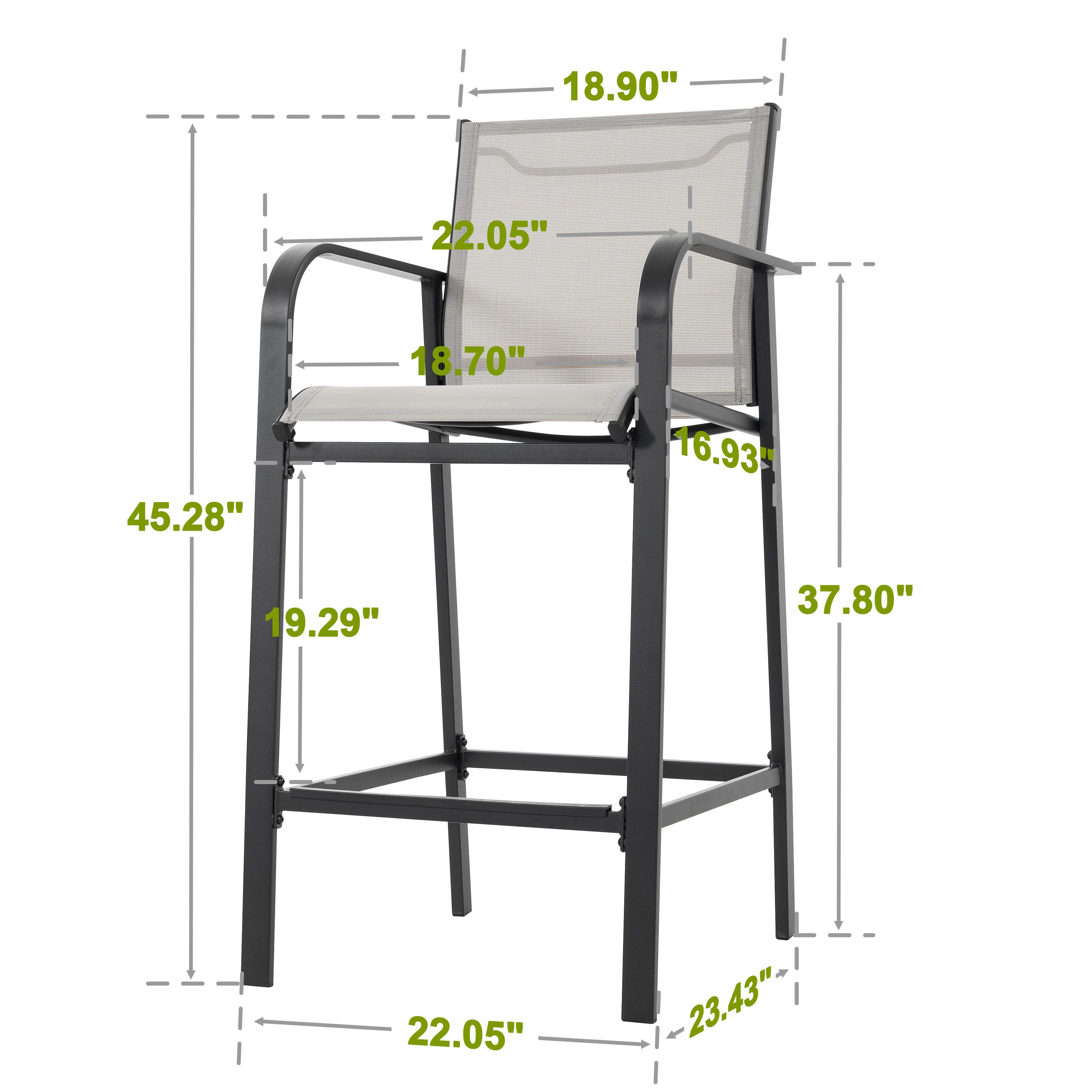 Nuu Garden Outdoor Bar Stools (Set of 2), , large