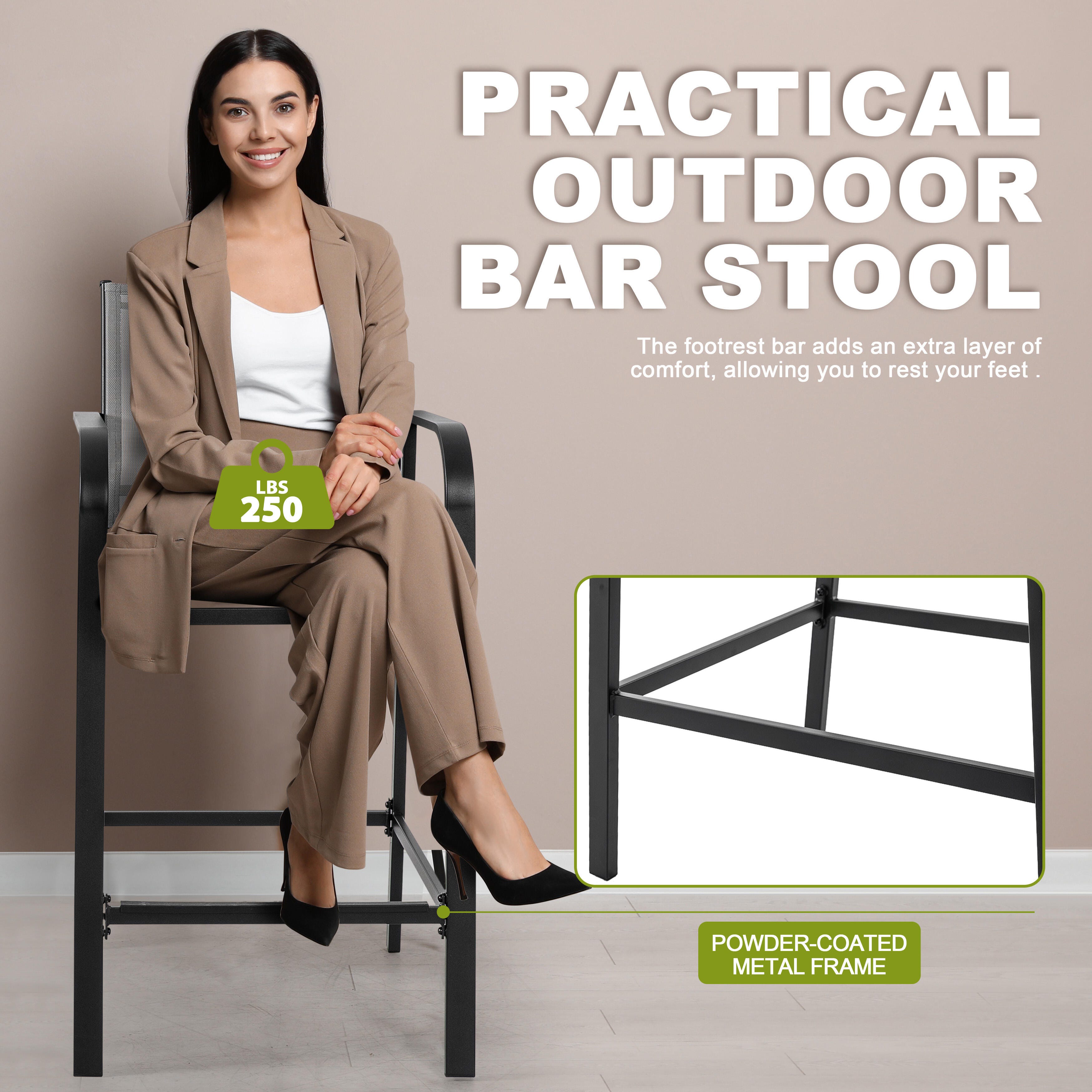 Nuu Garden Outdoor Bar Stools (Set of 2), , large