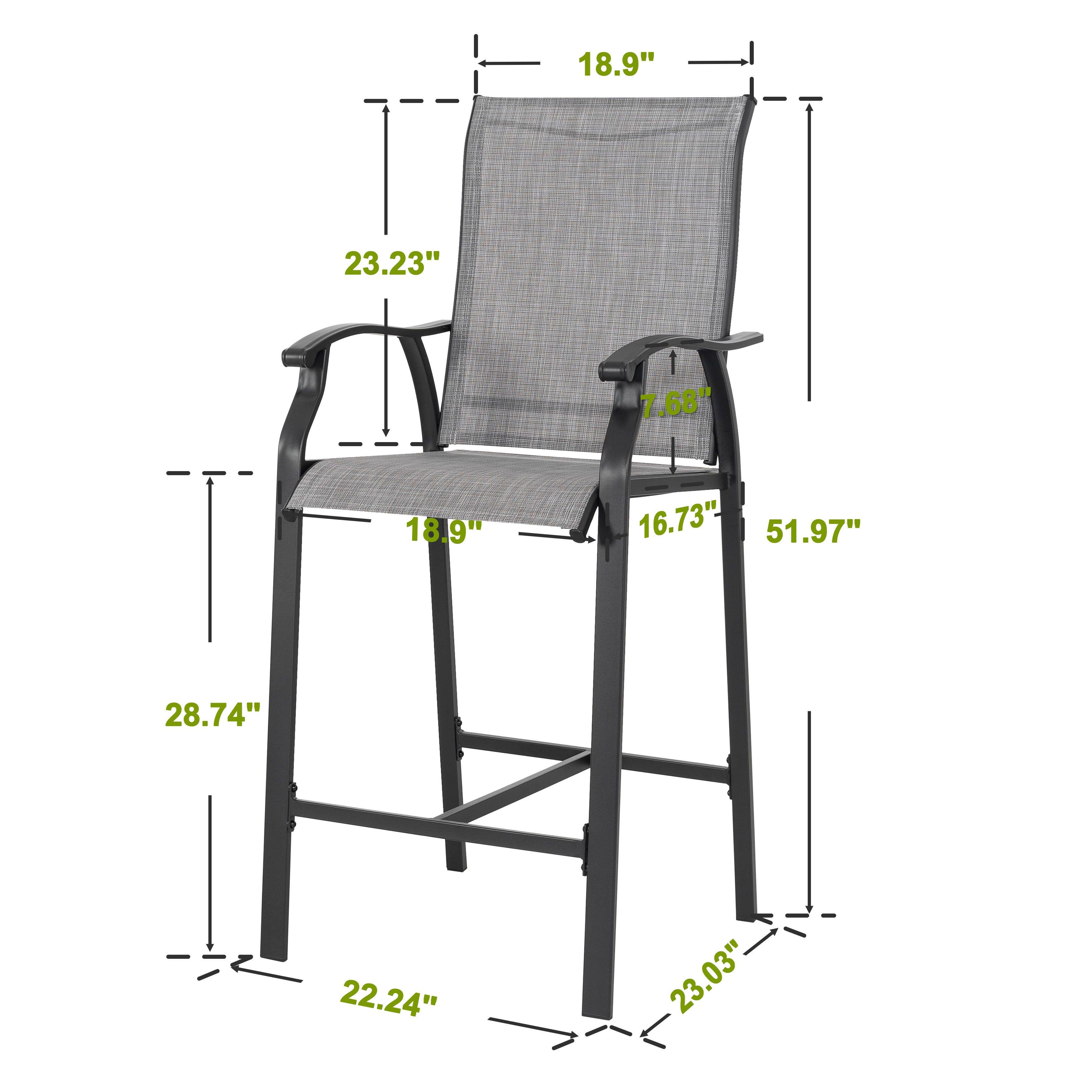 Nuu Garden Outdoor Bar Stools (Set of 2), , large