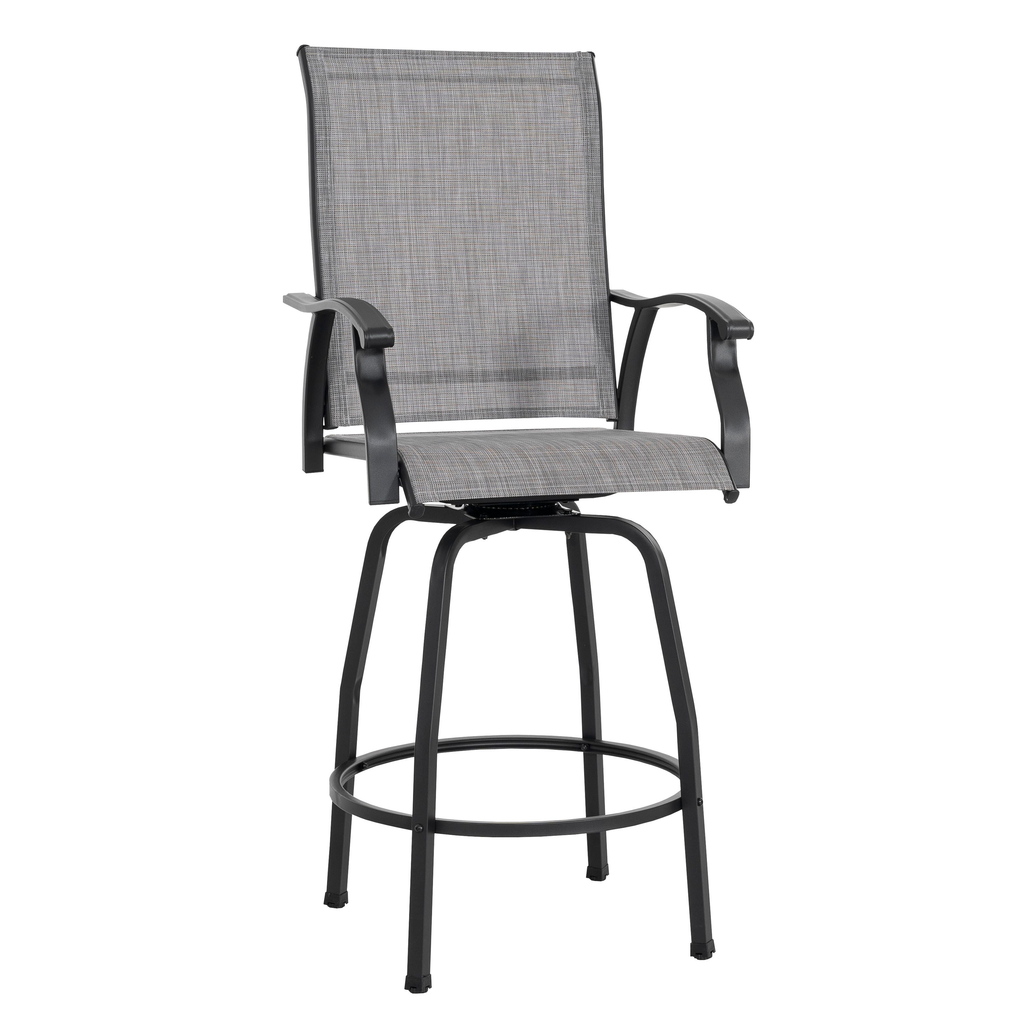 Nuu Garden Outdoor Textilene Bar Stools (Set of 2), , large