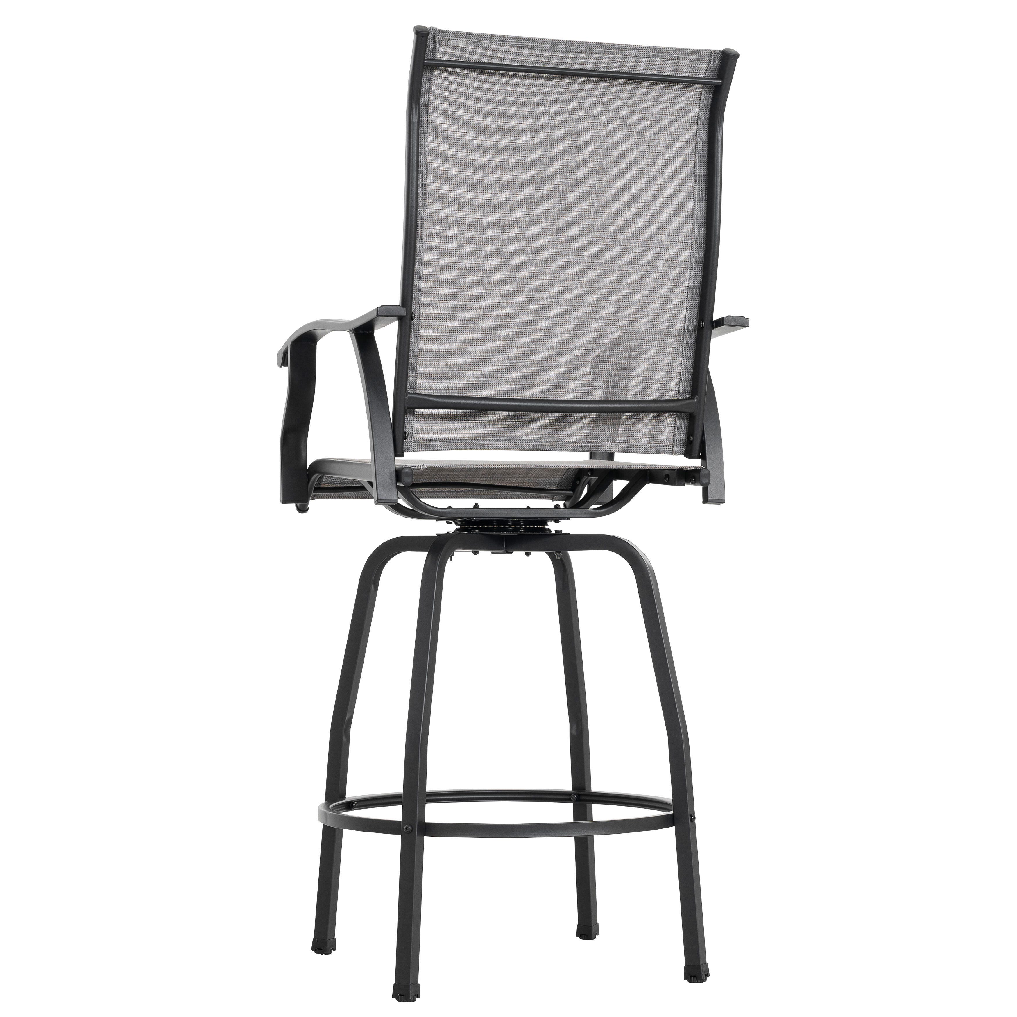 Nuu Garden Outdoor Textilene Bar Stools (Set of 2), , large