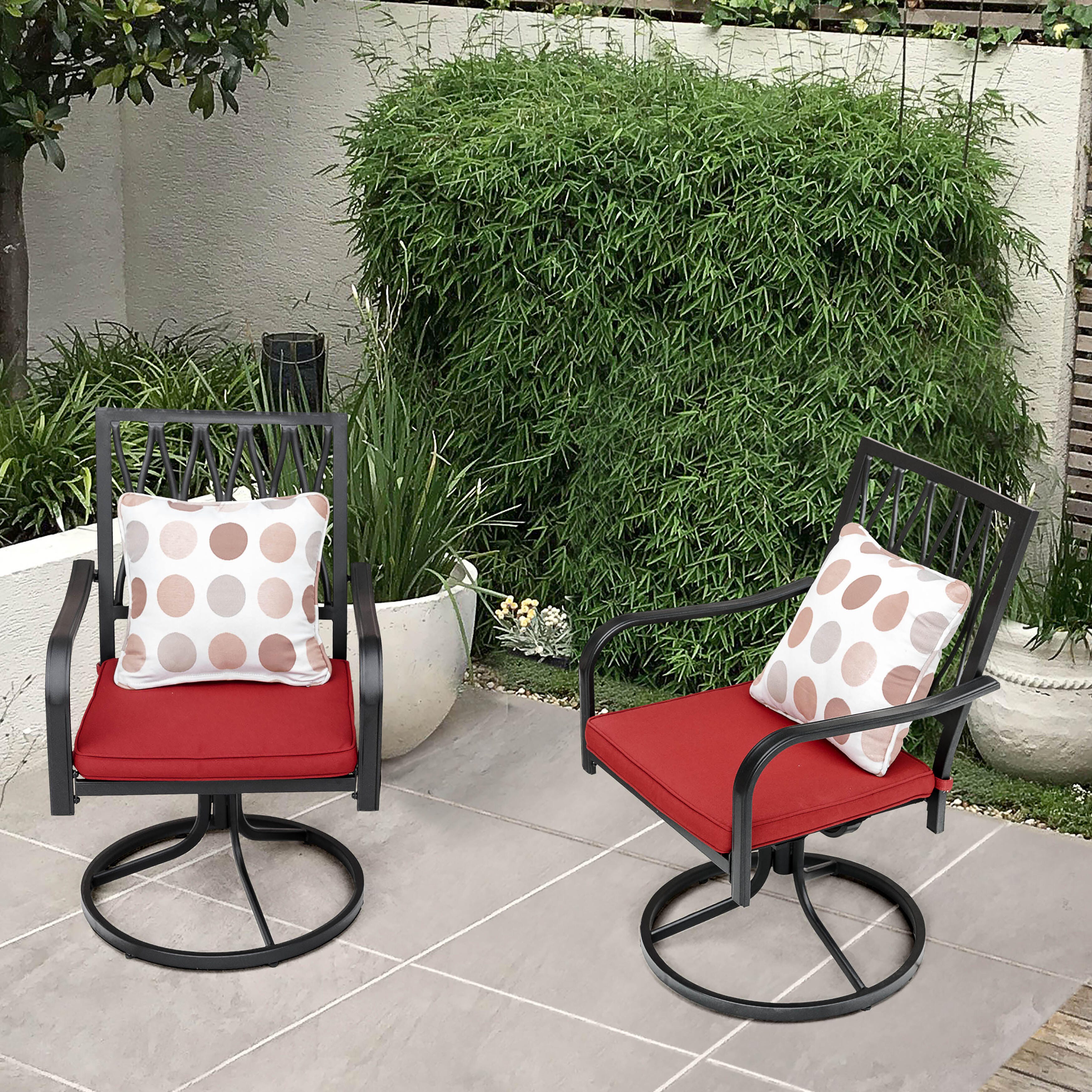 Nuu Garden Swivel Dining Chairs (Set of 2), , large