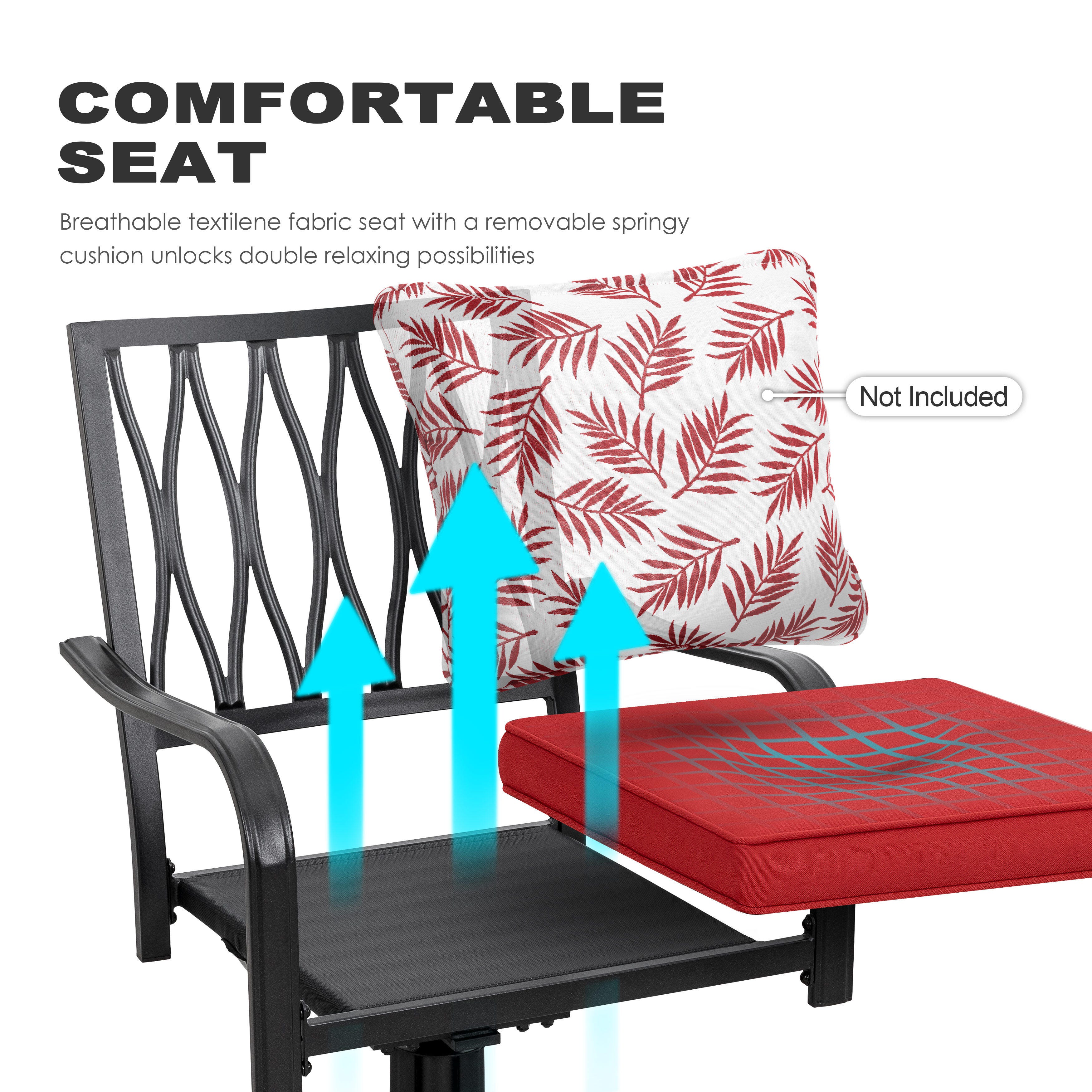 Nuu Garden Modular Swivel Dining Chairs (Set of 2), , large
