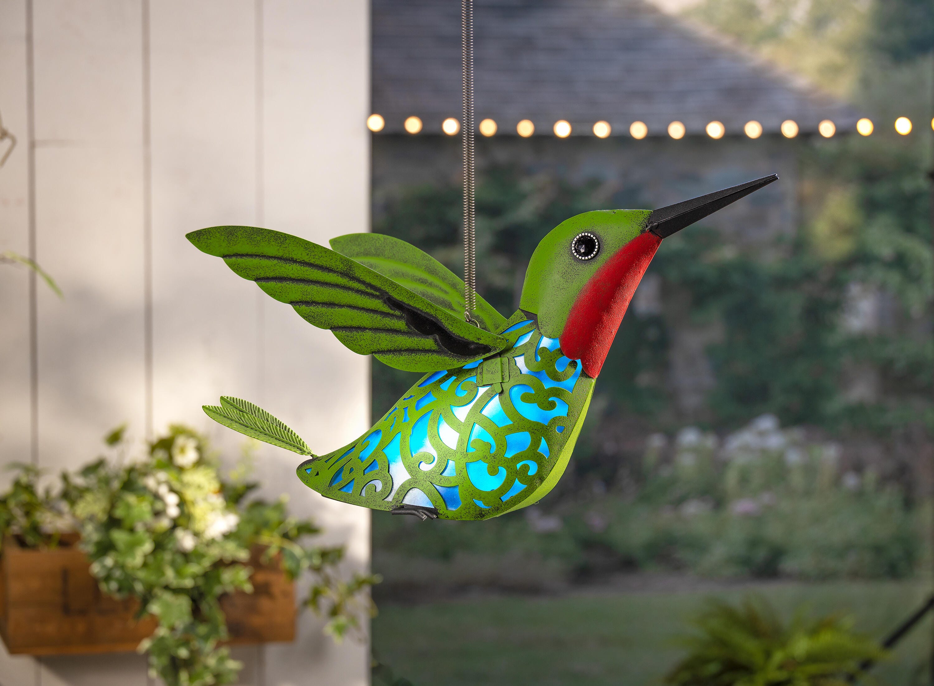 Garden Meadow Outdoor Hummingbird with Spring and Hook, , rollover