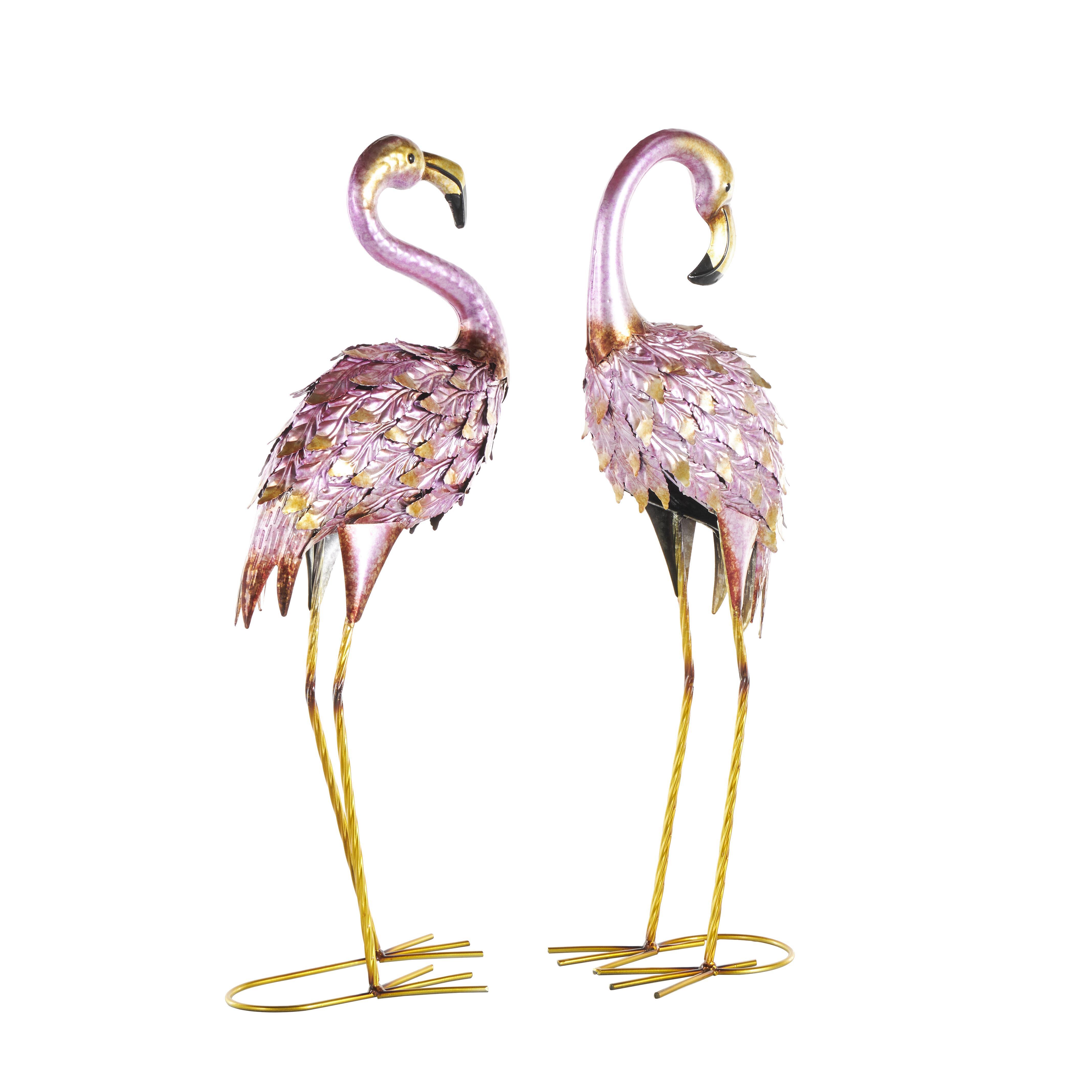 Bayberry Lane Indoor/Outdoor Garden Flamingo Sculpture (Set of 2), , large