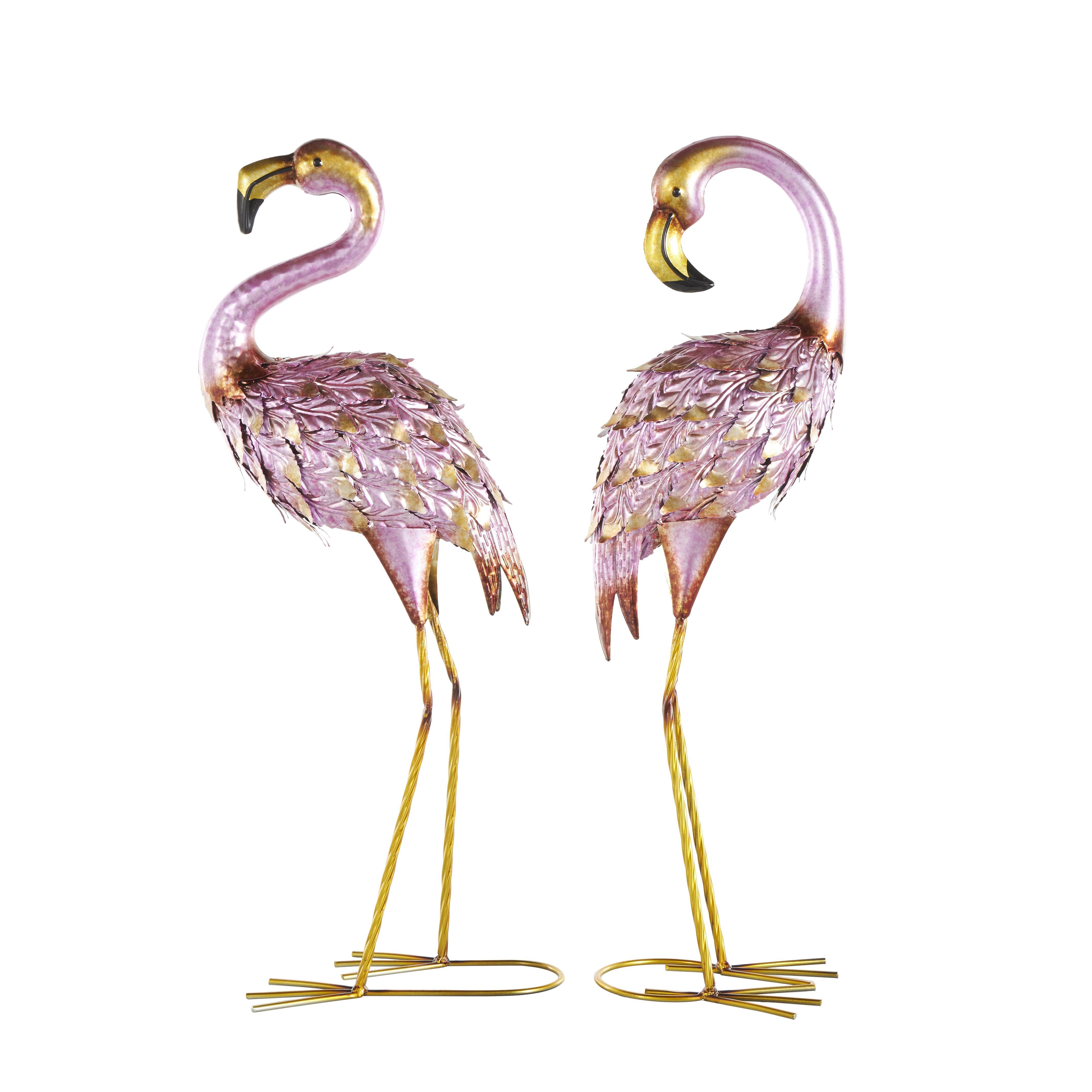 Bayberry Lane Indoor/Outdoor Garden Flamingo Sculpture (Set of 2), , large