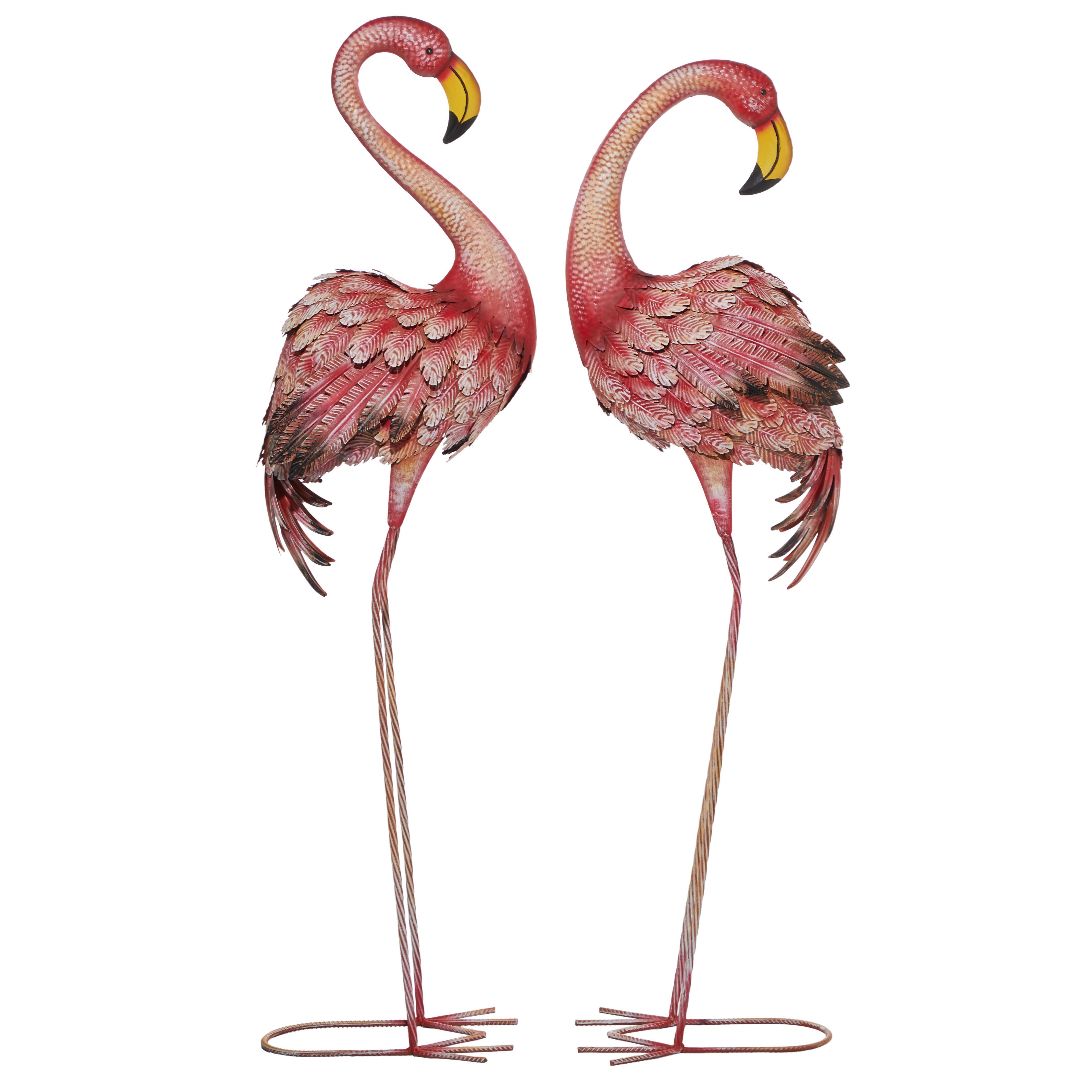 Bayberry Lane Indoor/Outdoor Garden Standing Flamingo Sculpture (Set of 2), , large