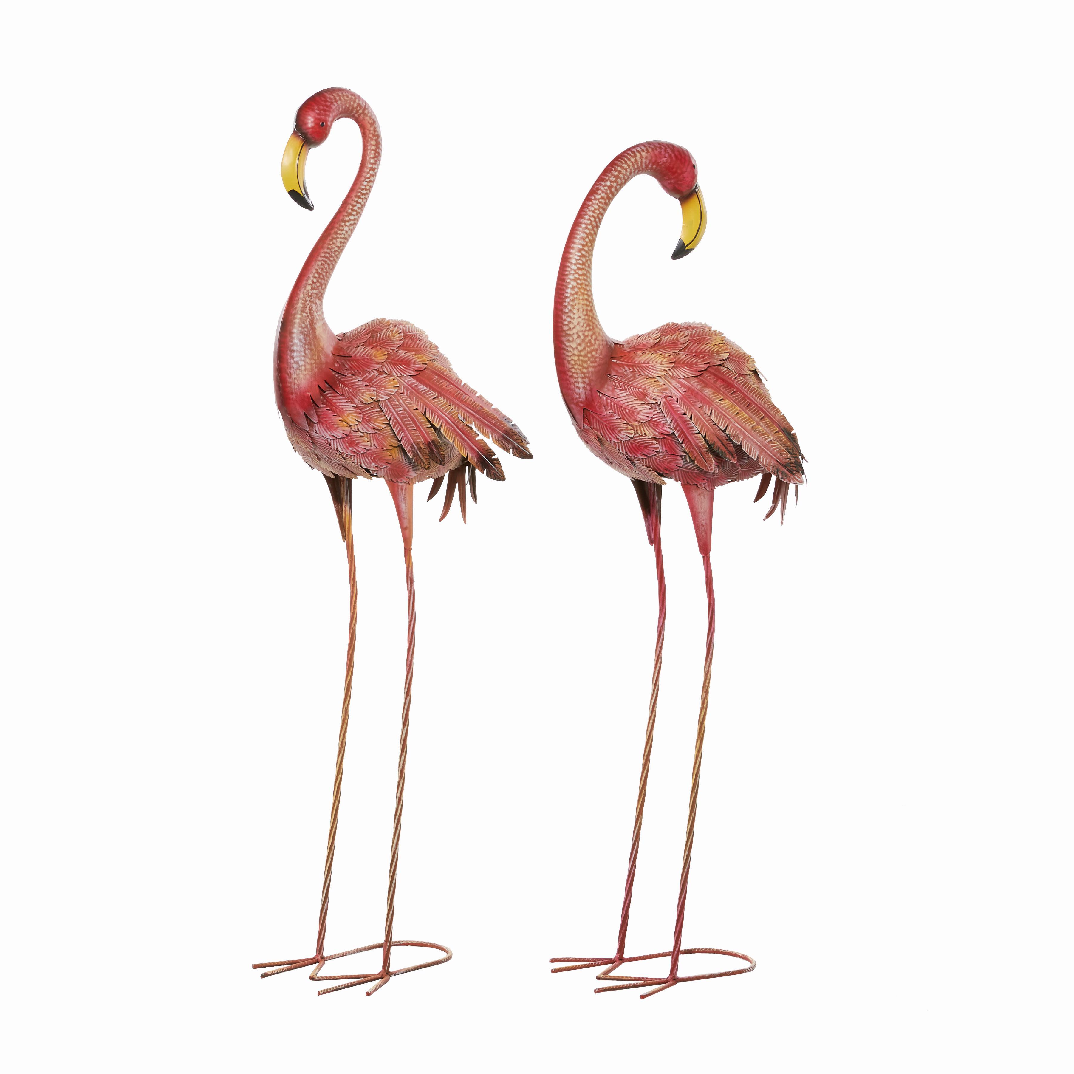 Bayberry Lane Indoor/Outdoor Garden Standing Flamingo Sculpture (Set of 2), , large