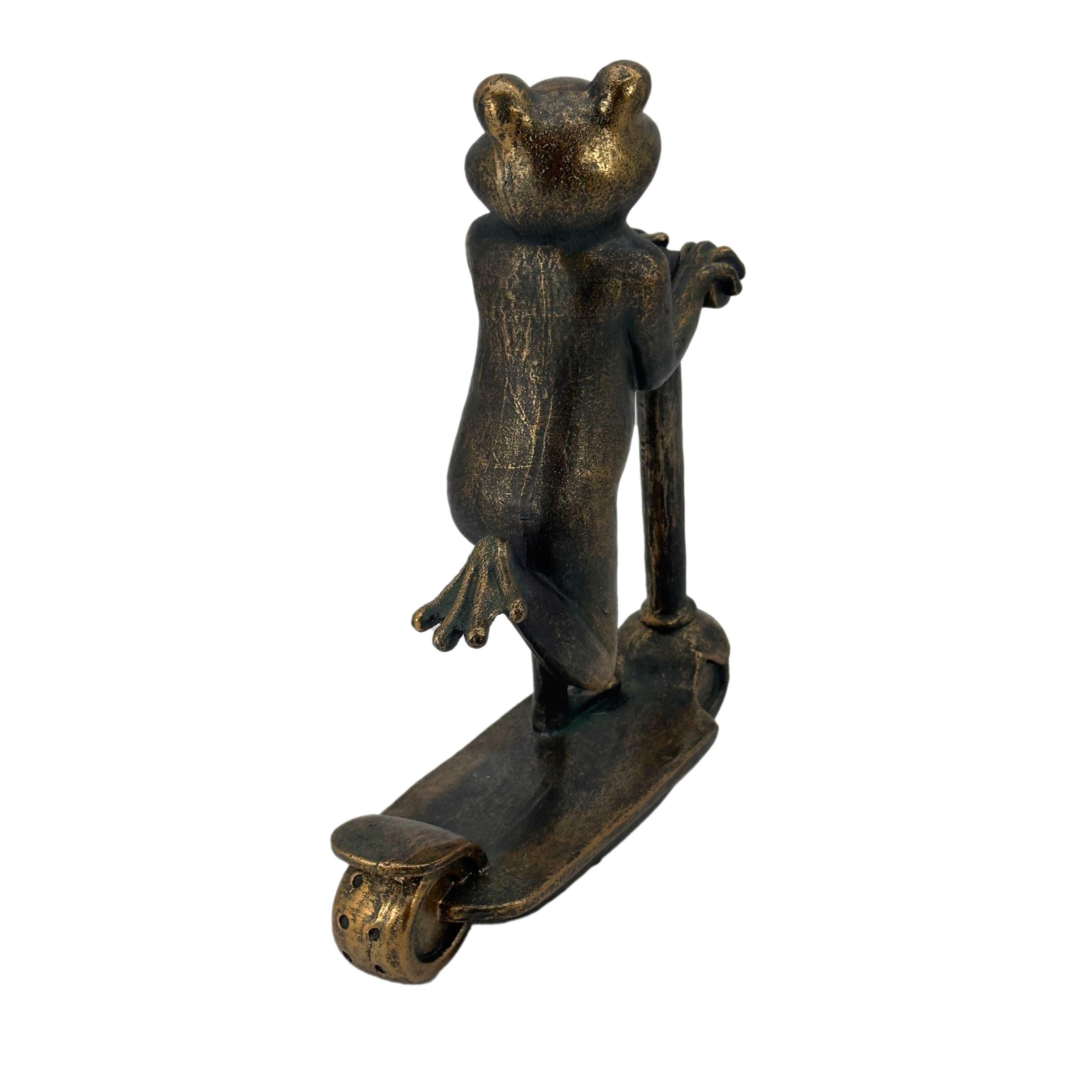 Galt International Outdoor Garden Scooter Frog Statue, , large