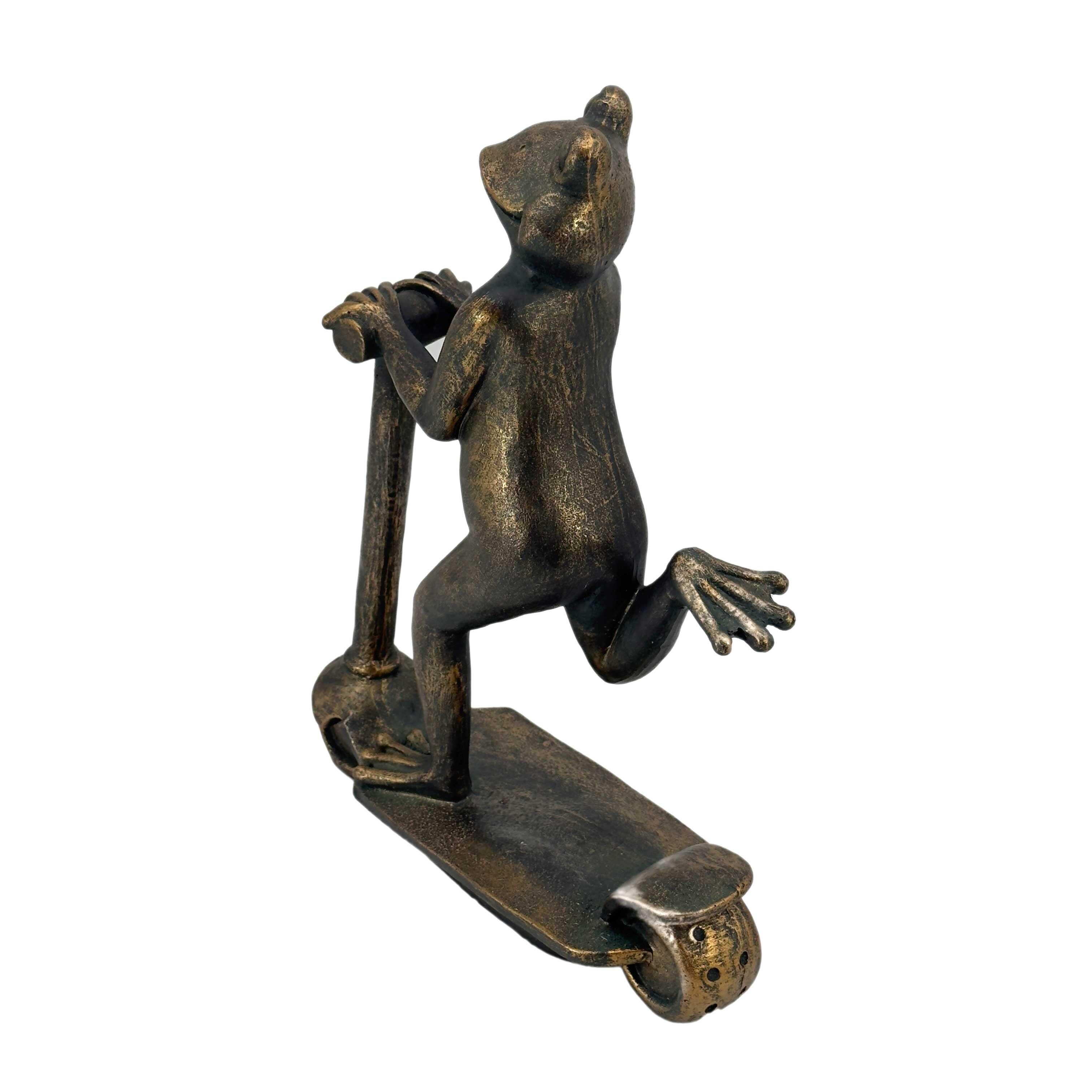 Galt International Outdoor Garden Scooter Frog Statue | Ashley