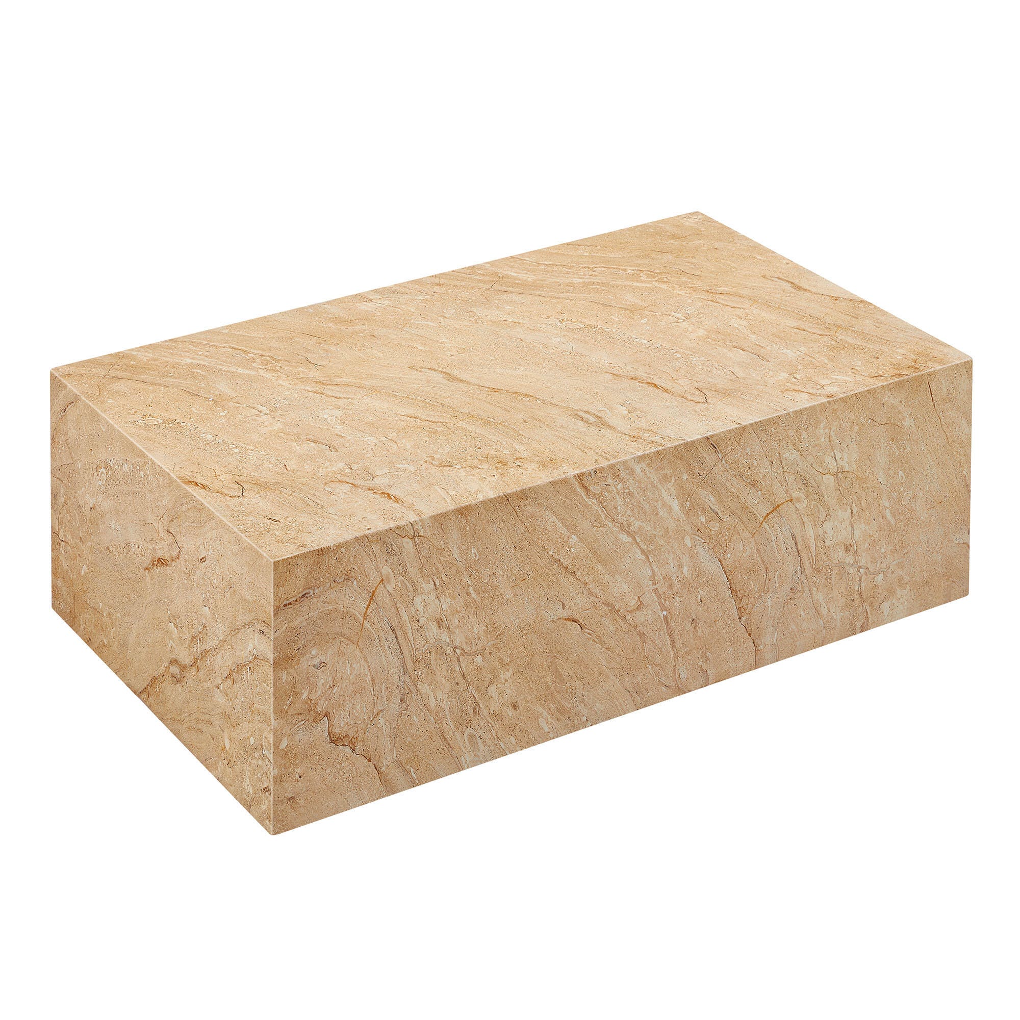 Modway Jordana Outdoor Coffee Table, Travertine, large