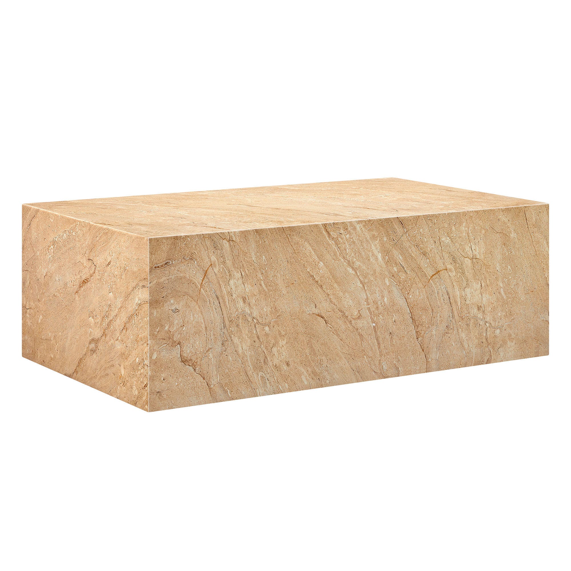 Modway Jordana Outdoor Coffee Table, Travertine, large