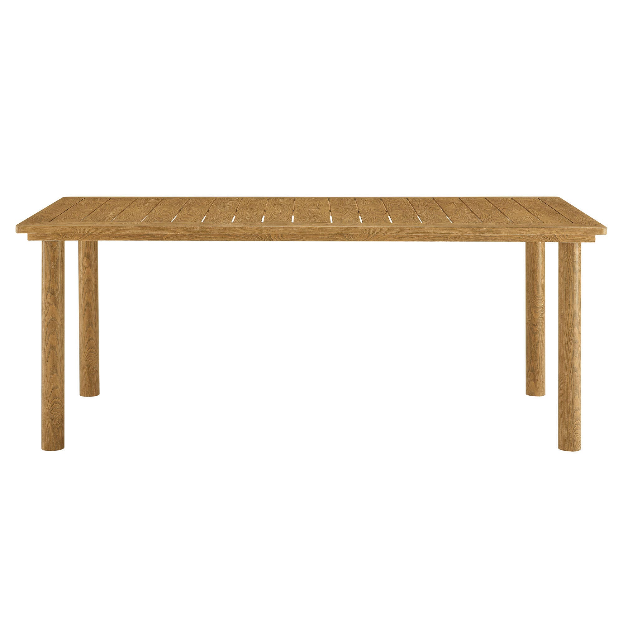 Modway Parkland Outdoor Dining Table, Natural, large