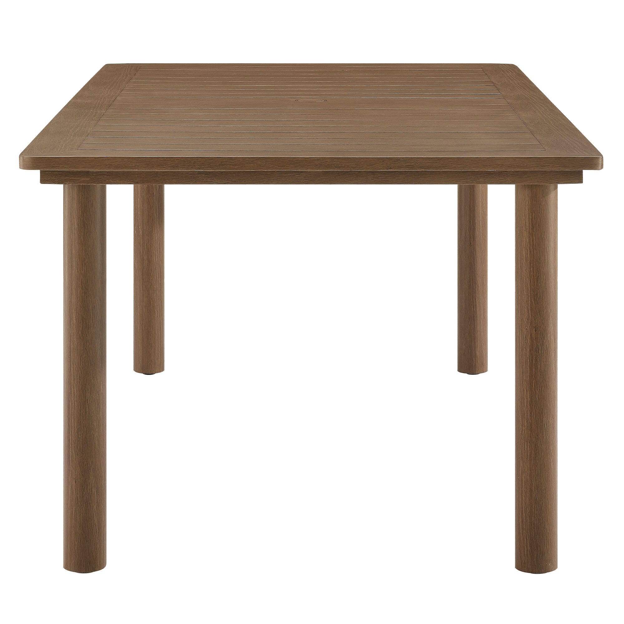 Modway Parkland Outdoor Dining Table, Walnut, large