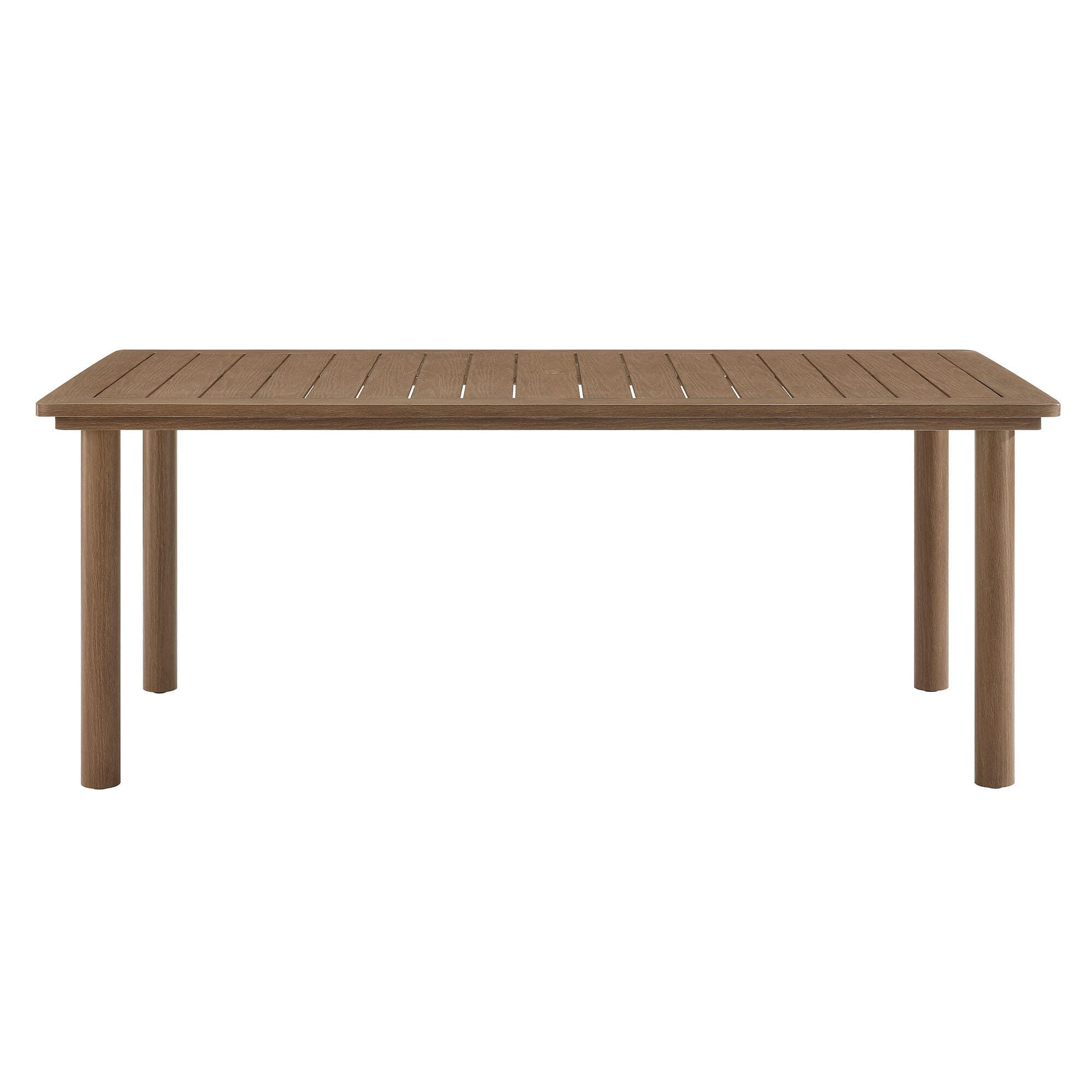 Modway Parkland Outdoor Dining Table, Walnut, large
