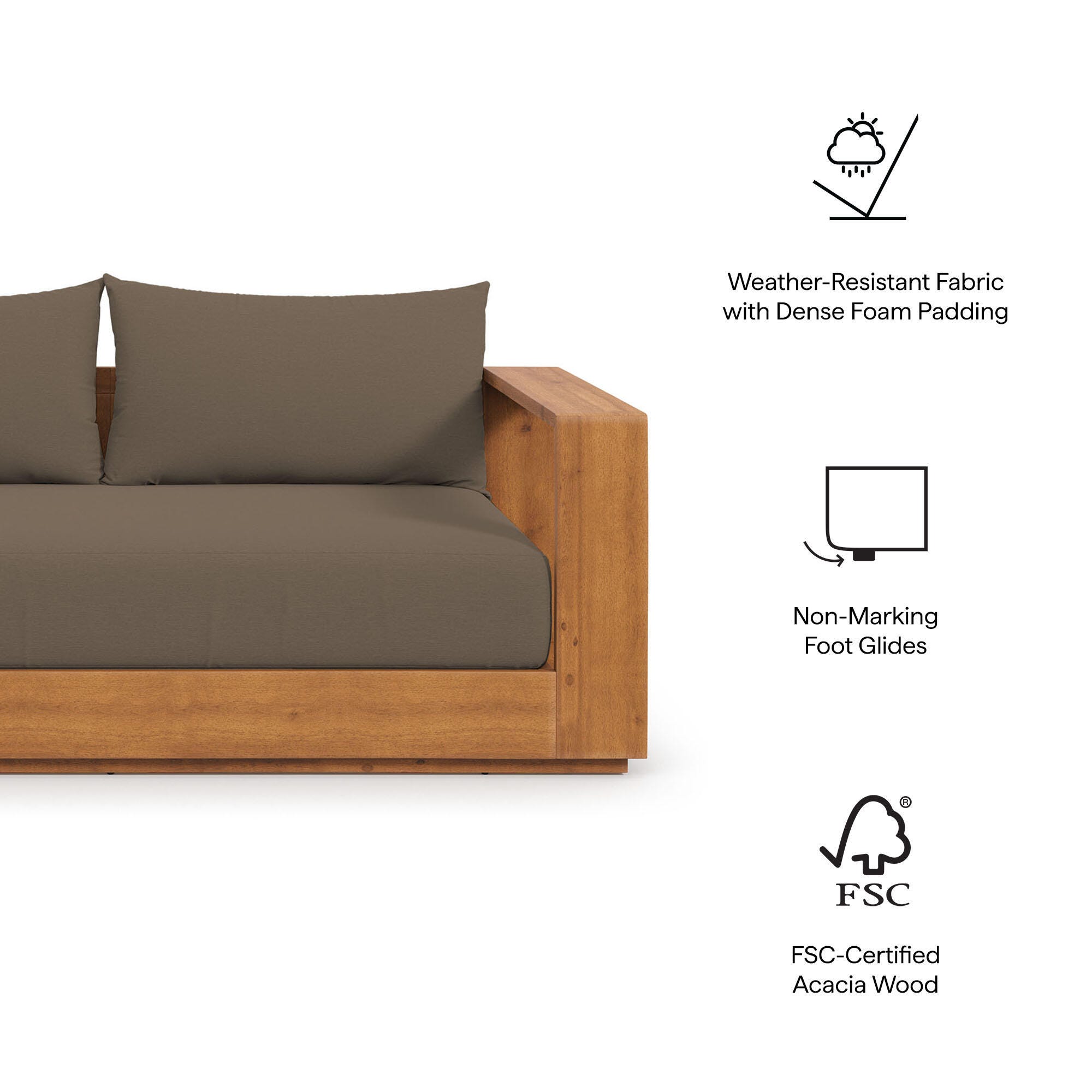 Modway Tahoe Outdoor Loveseat, , large
