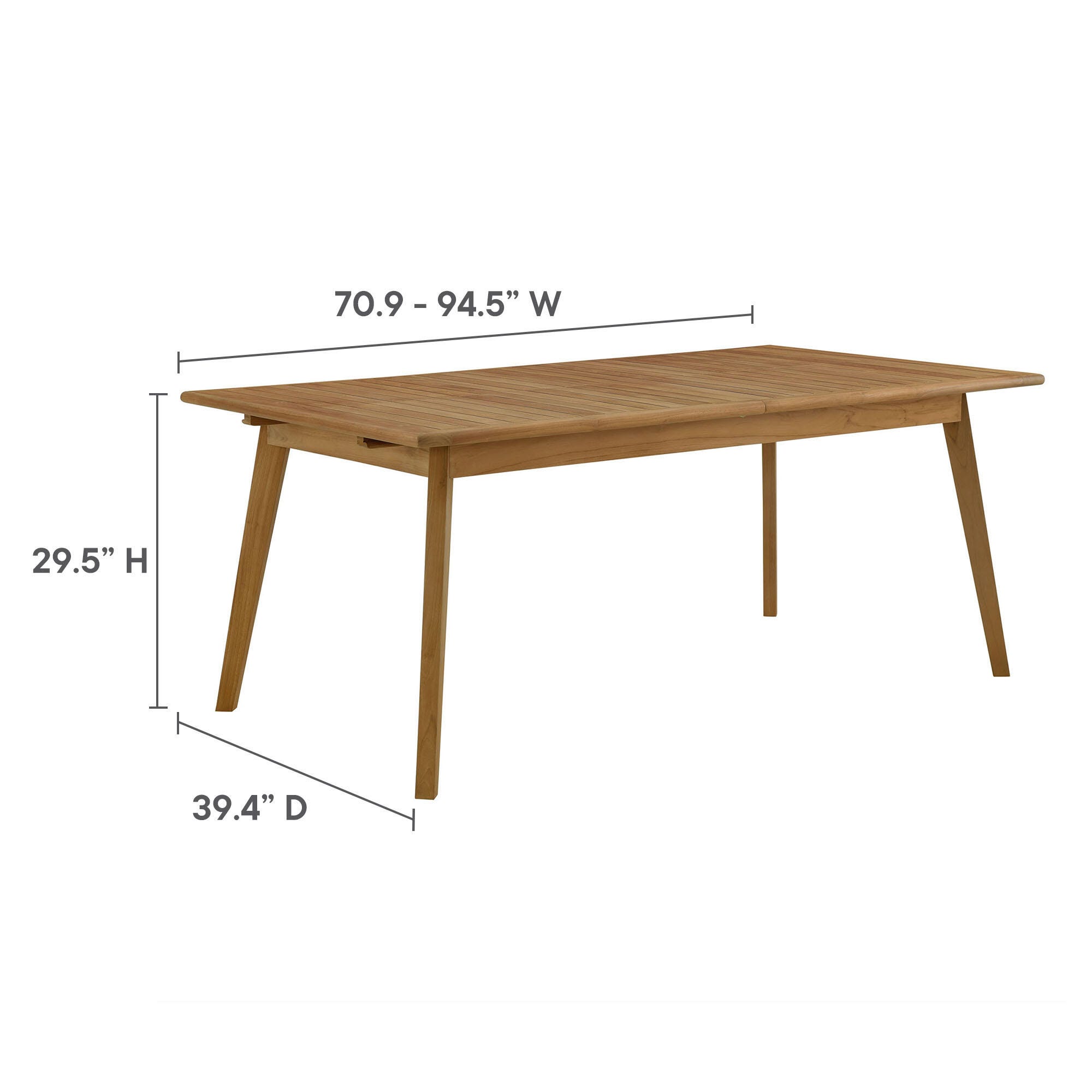 Modway Vienna Outdoor Dining Table, , large