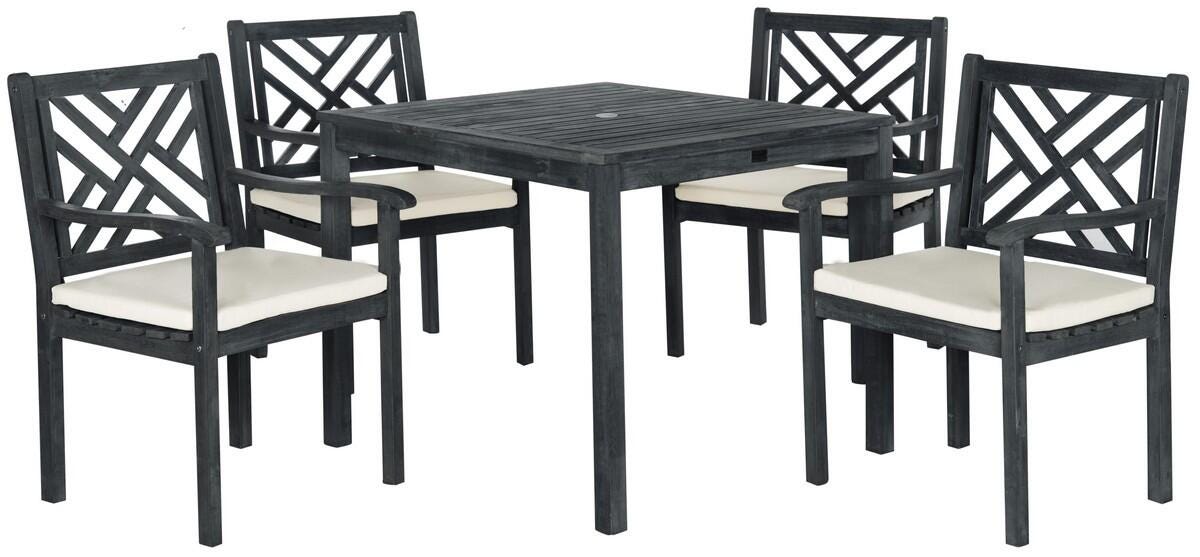 Safavieh Bradbury Outdoor Dining Table and 4 Chairs, , large